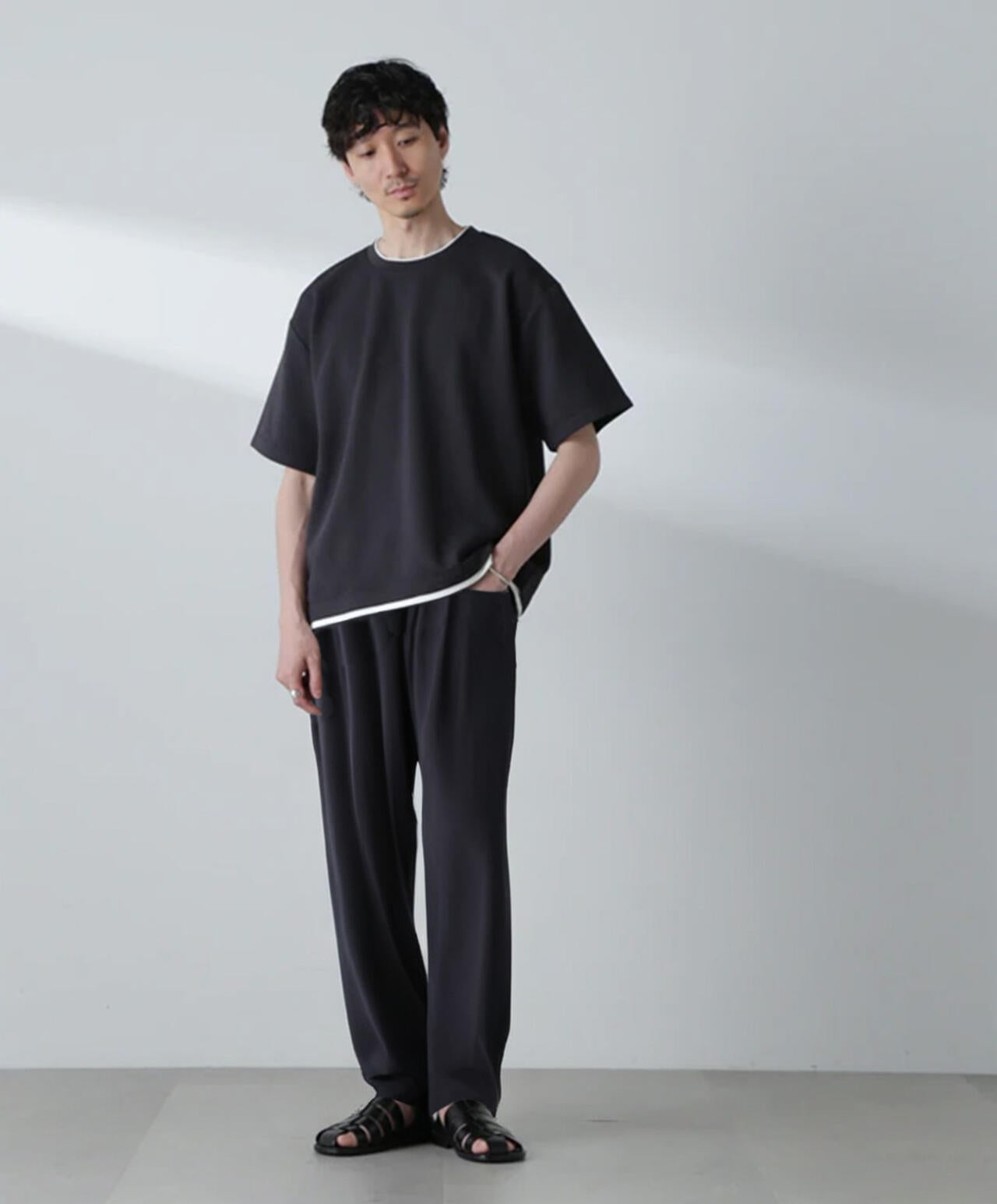 ガーターフェイクレイヤードTシャツ 半袖