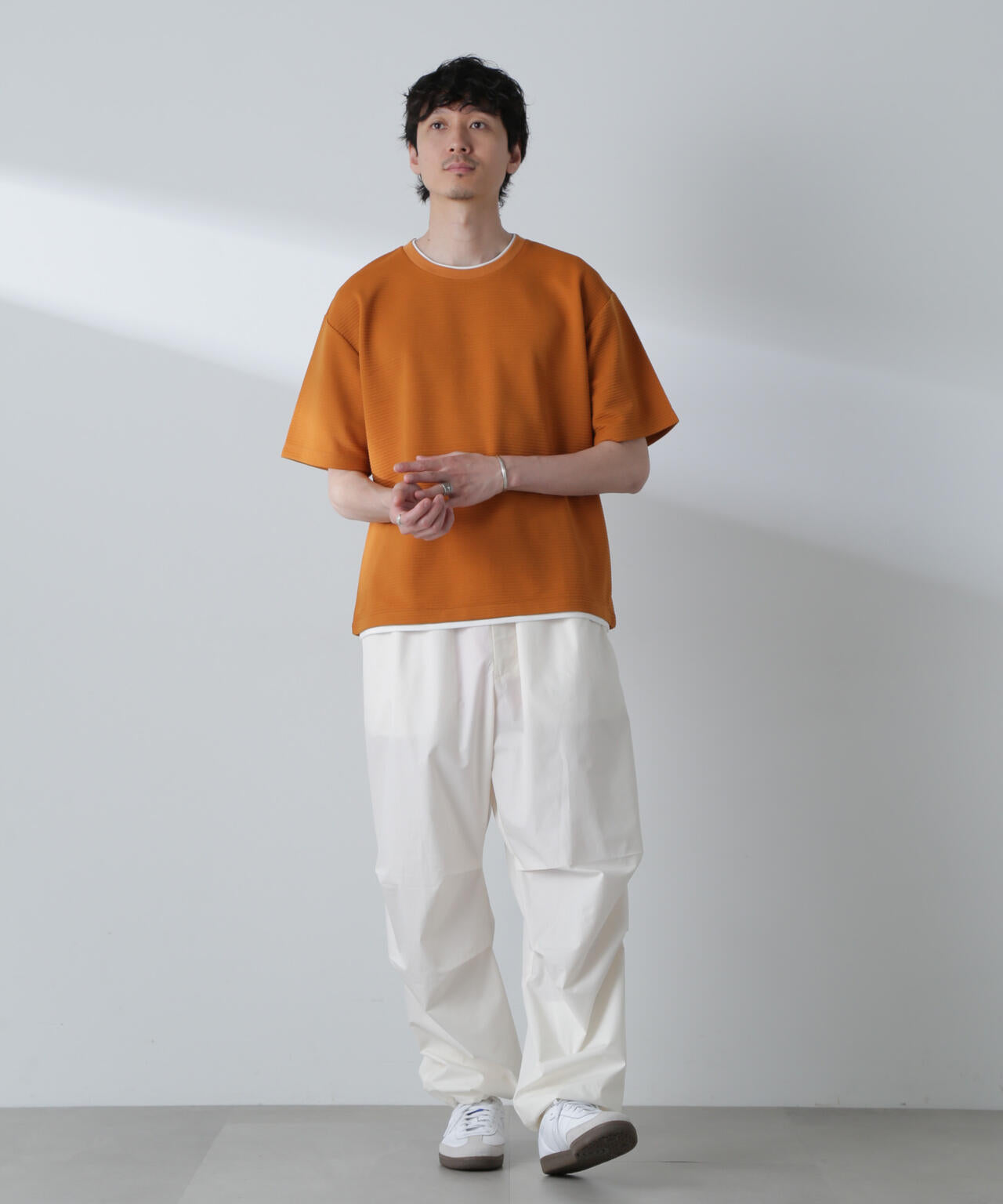 ガーターフェイクレイヤードTシャツ 半袖