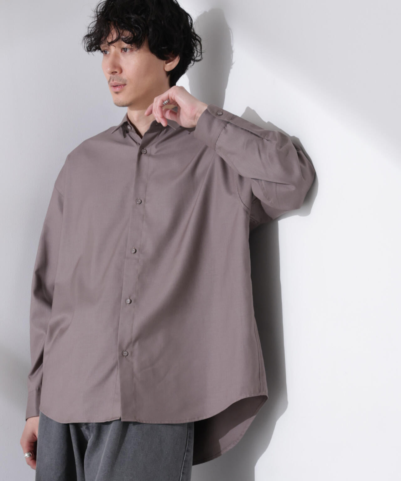 ビッグドレープシャツ 長袖