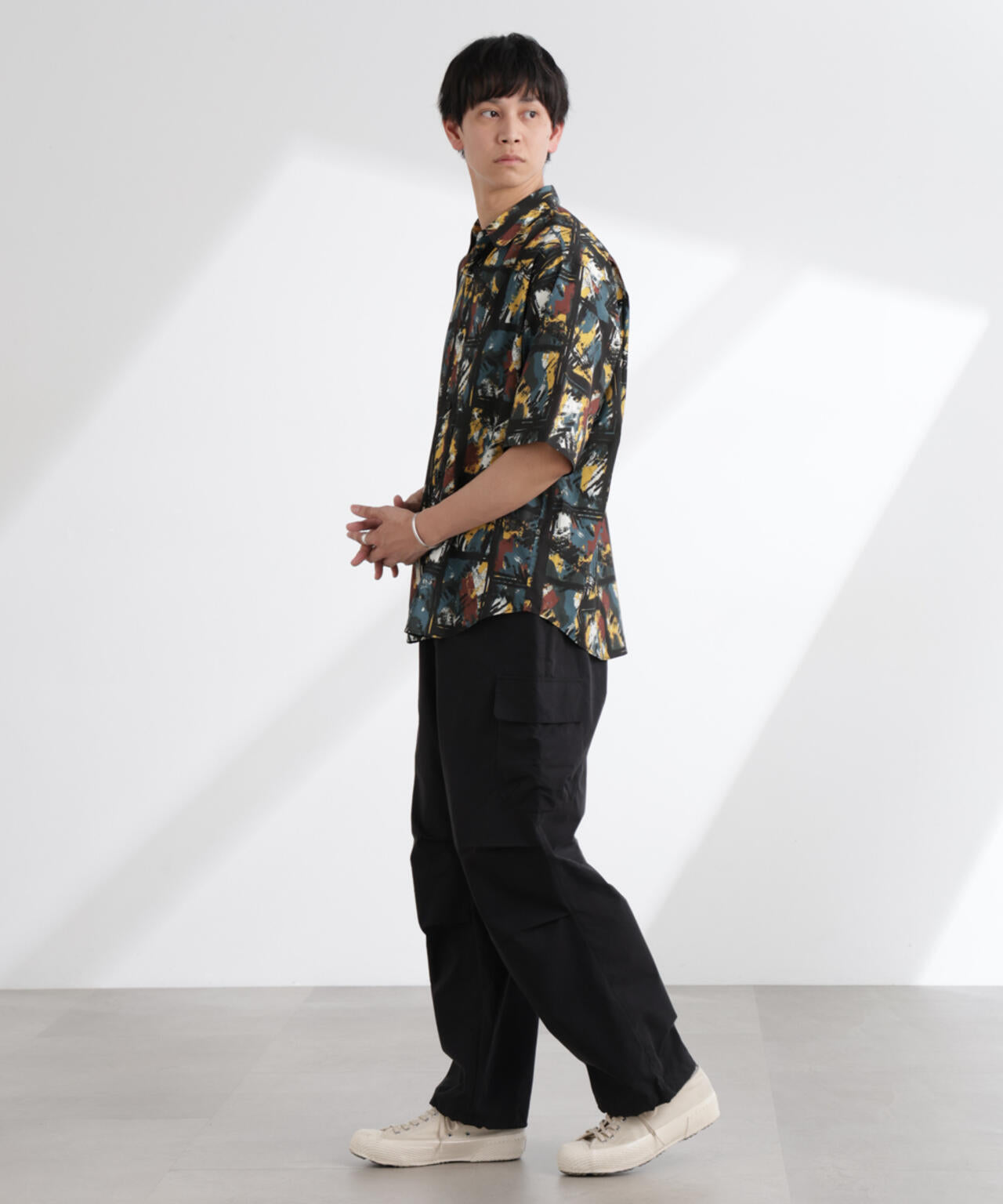 アート柄シャツ 半袖