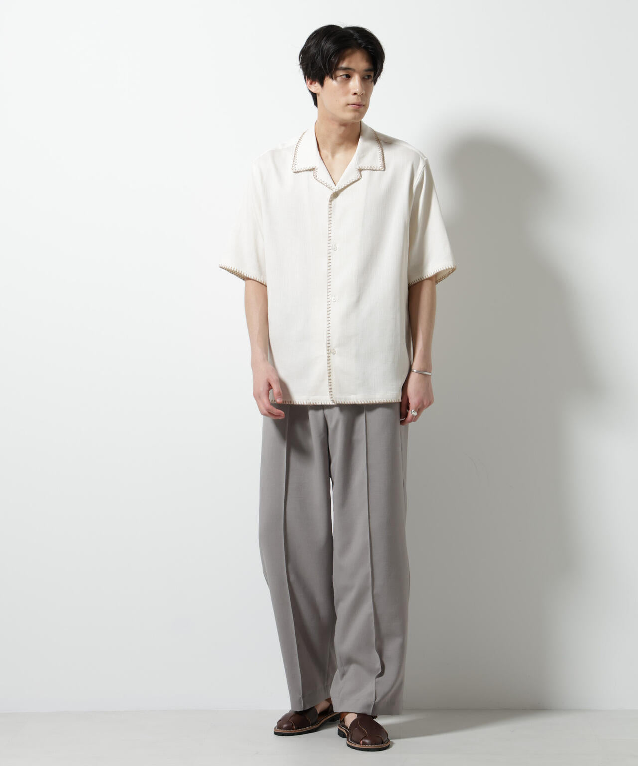 ハンドステッチリラックスシャツ 半袖