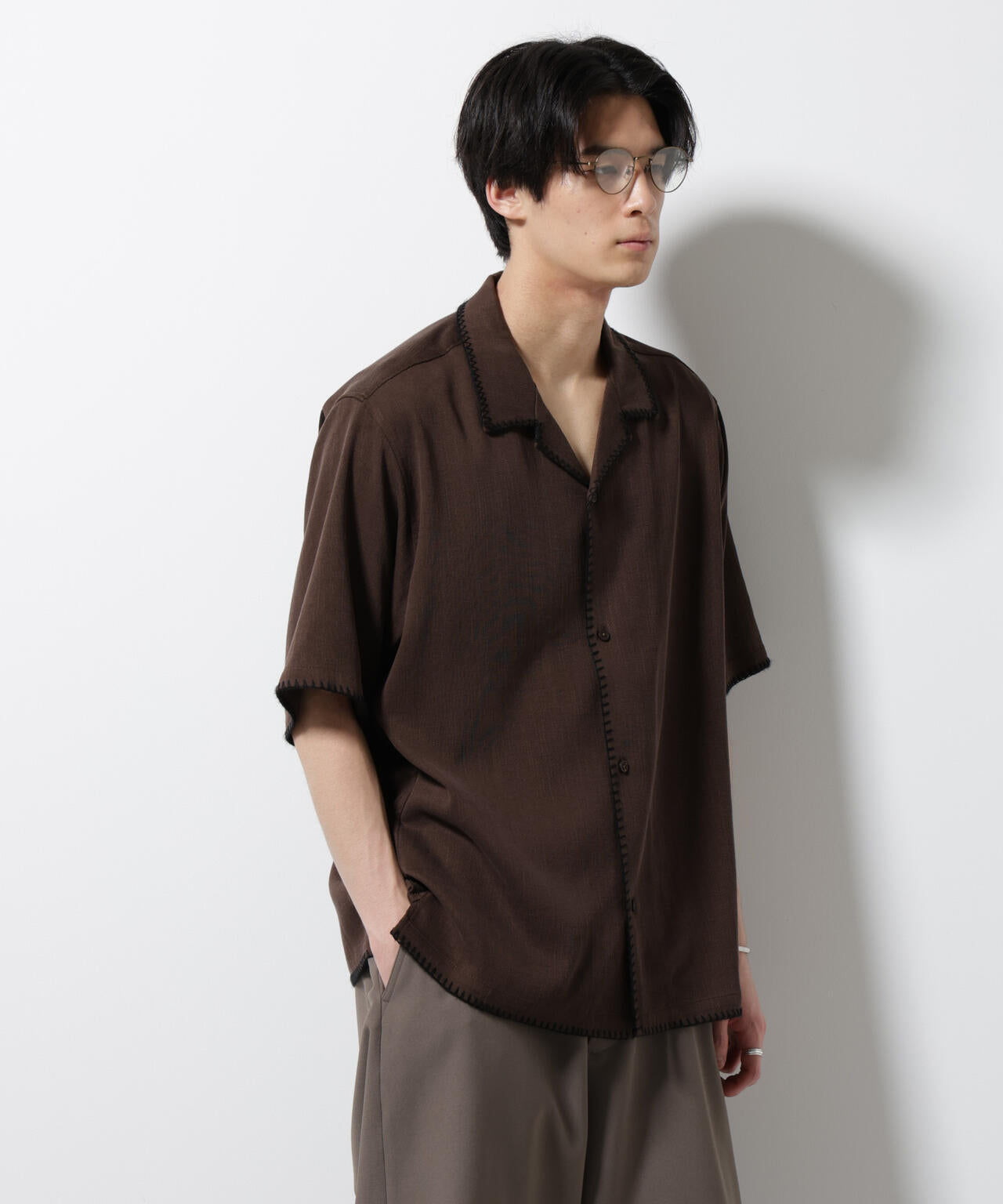 ハンドステッチリラックスシャツ 半袖
