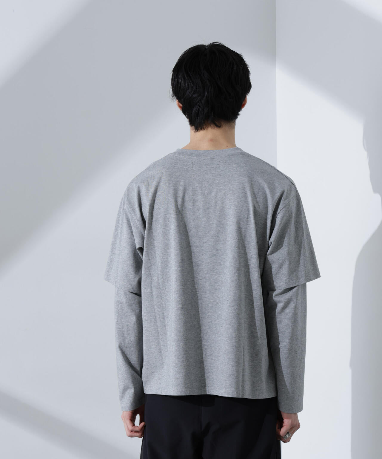 フェイクレイヤードTシャツ 長袖