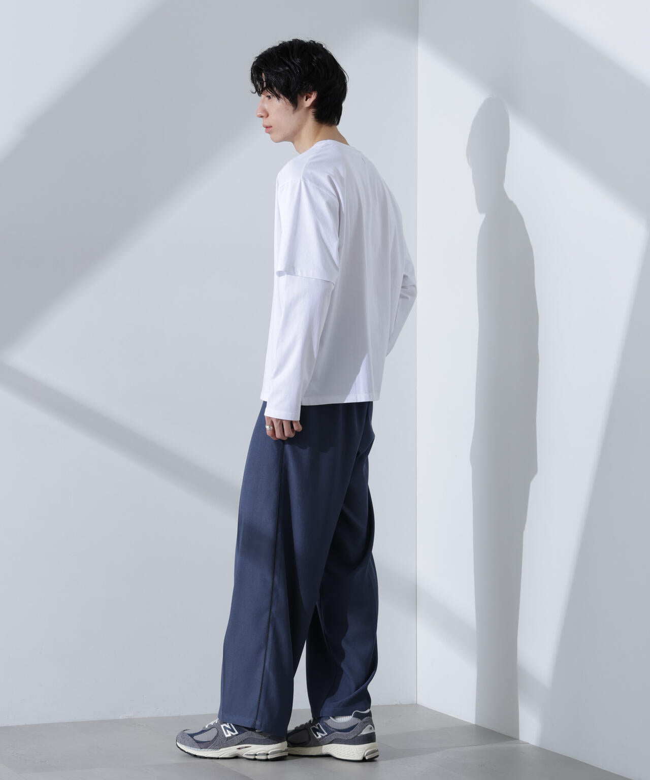 フェイクレイヤードTシャツ 長袖