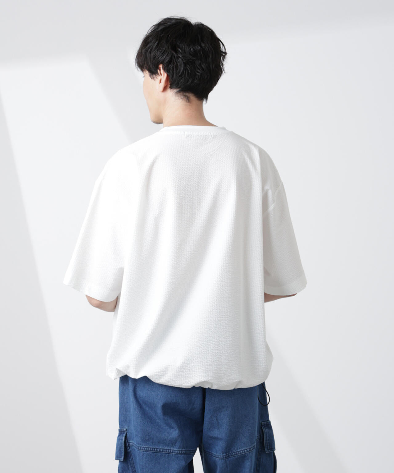 シルケットサッカーワイドTシャツ 半袖