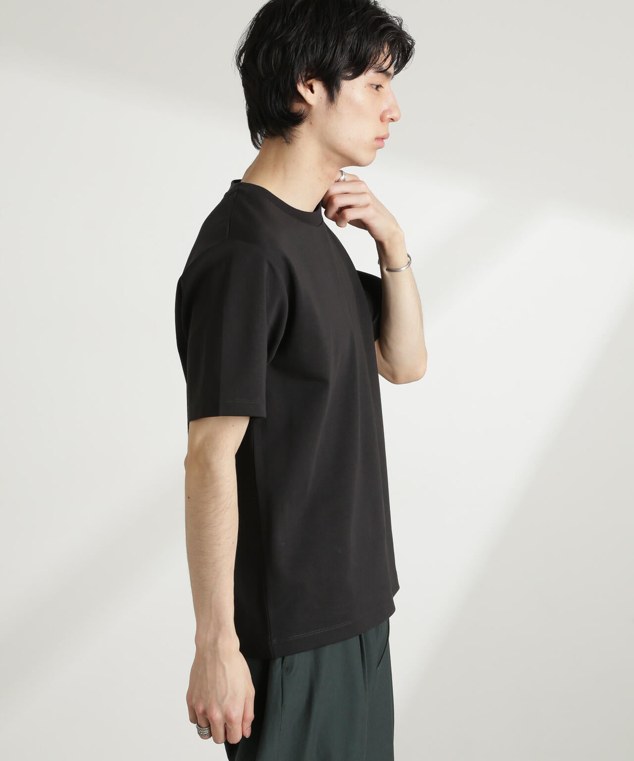 ダブルスムースクルーネックTシャツ 半袖