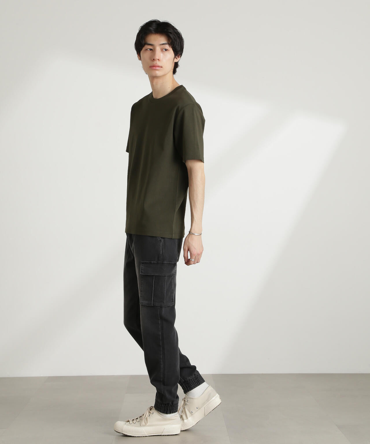 ダブルスムースクルーネックTシャツ 半袖