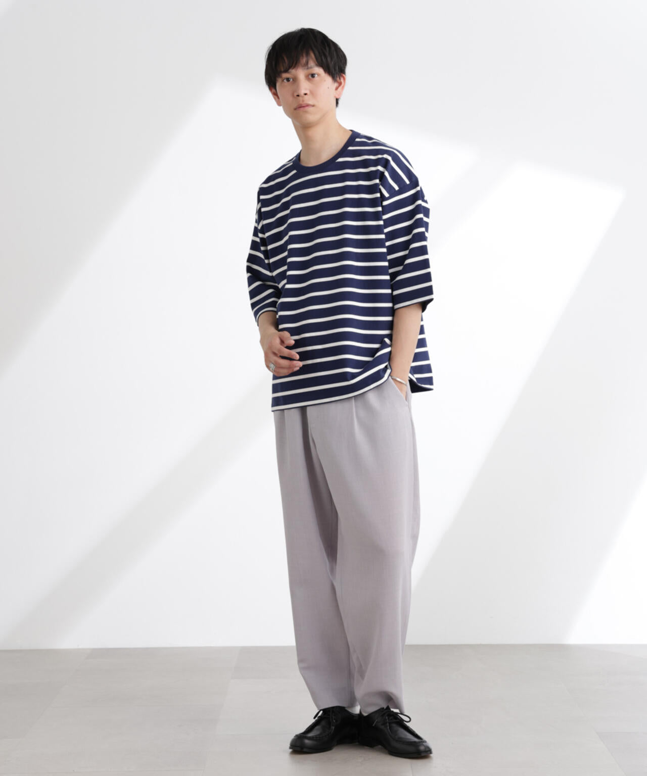 ルーズフィットワイドスリーブTシャツ 7分袖