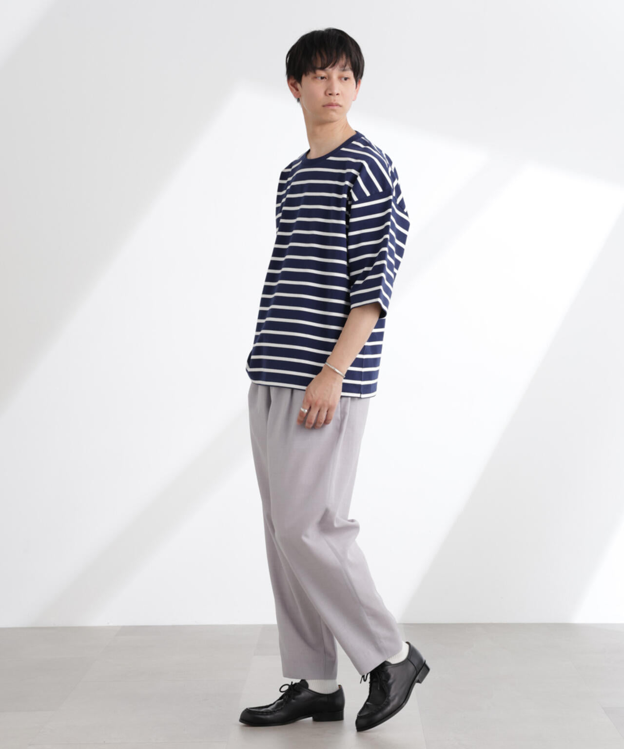ルーズフィットワイドスリーブTシャツ 7分袖
