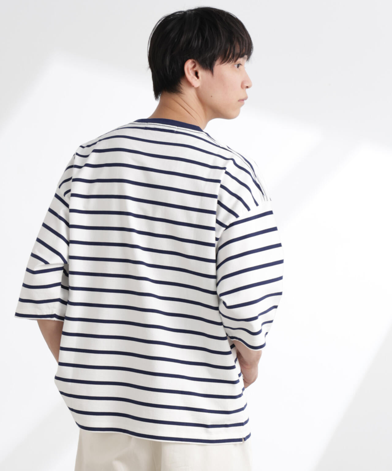 ルーズフィットワイドスリーブTシャツ 7分袖