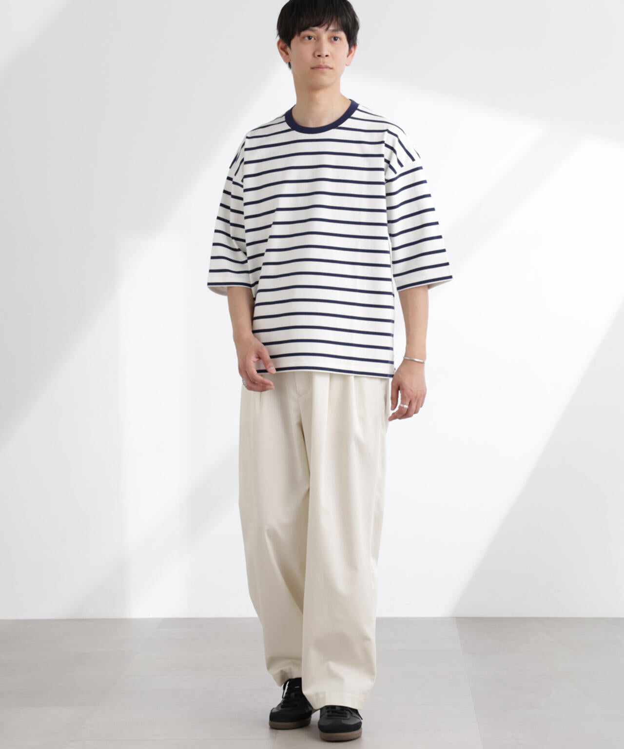 ルーズフィットワイドスリーブTシャツ 7分袖