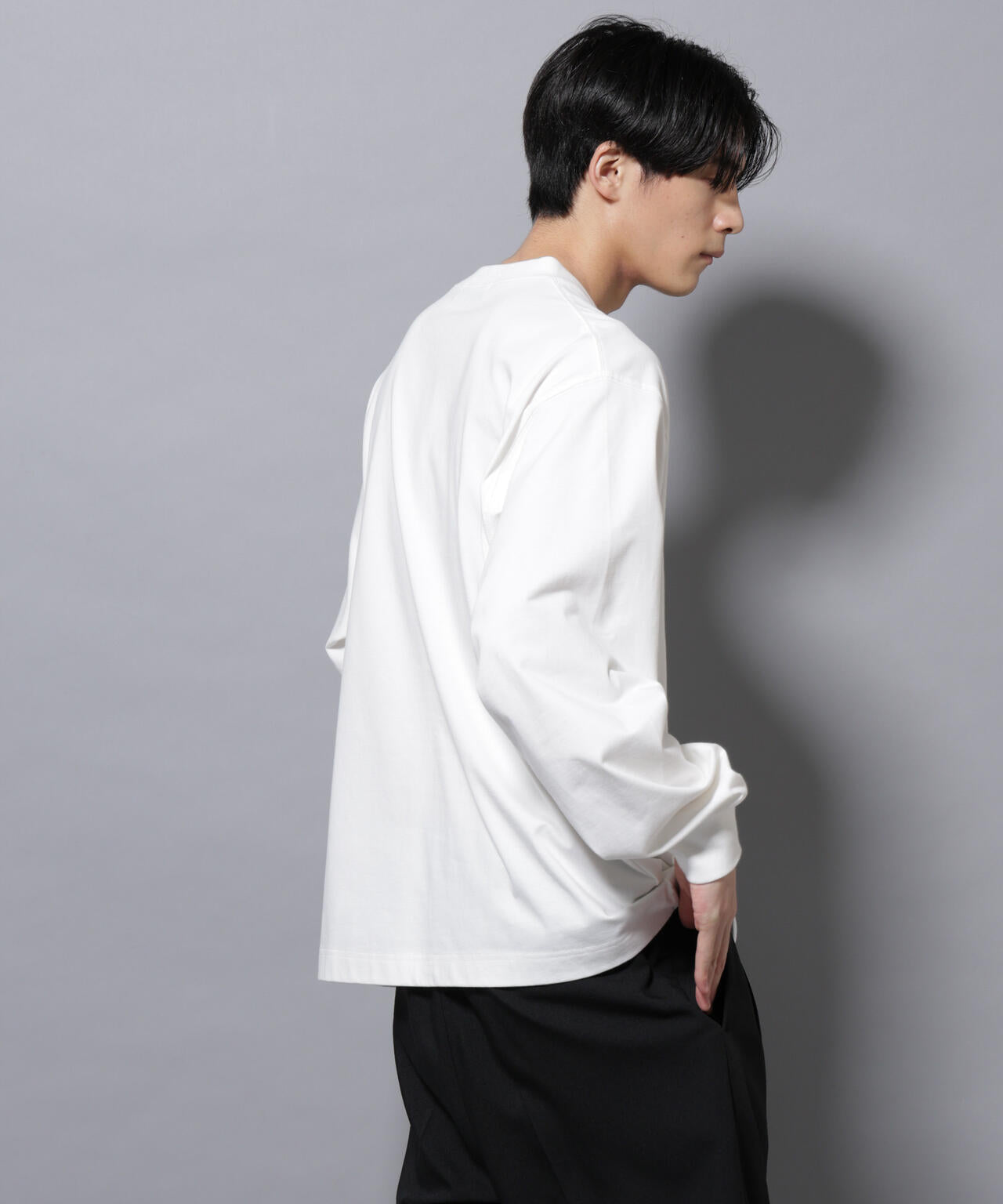 ビックシルエットワンポイントTシャツ 長袖
