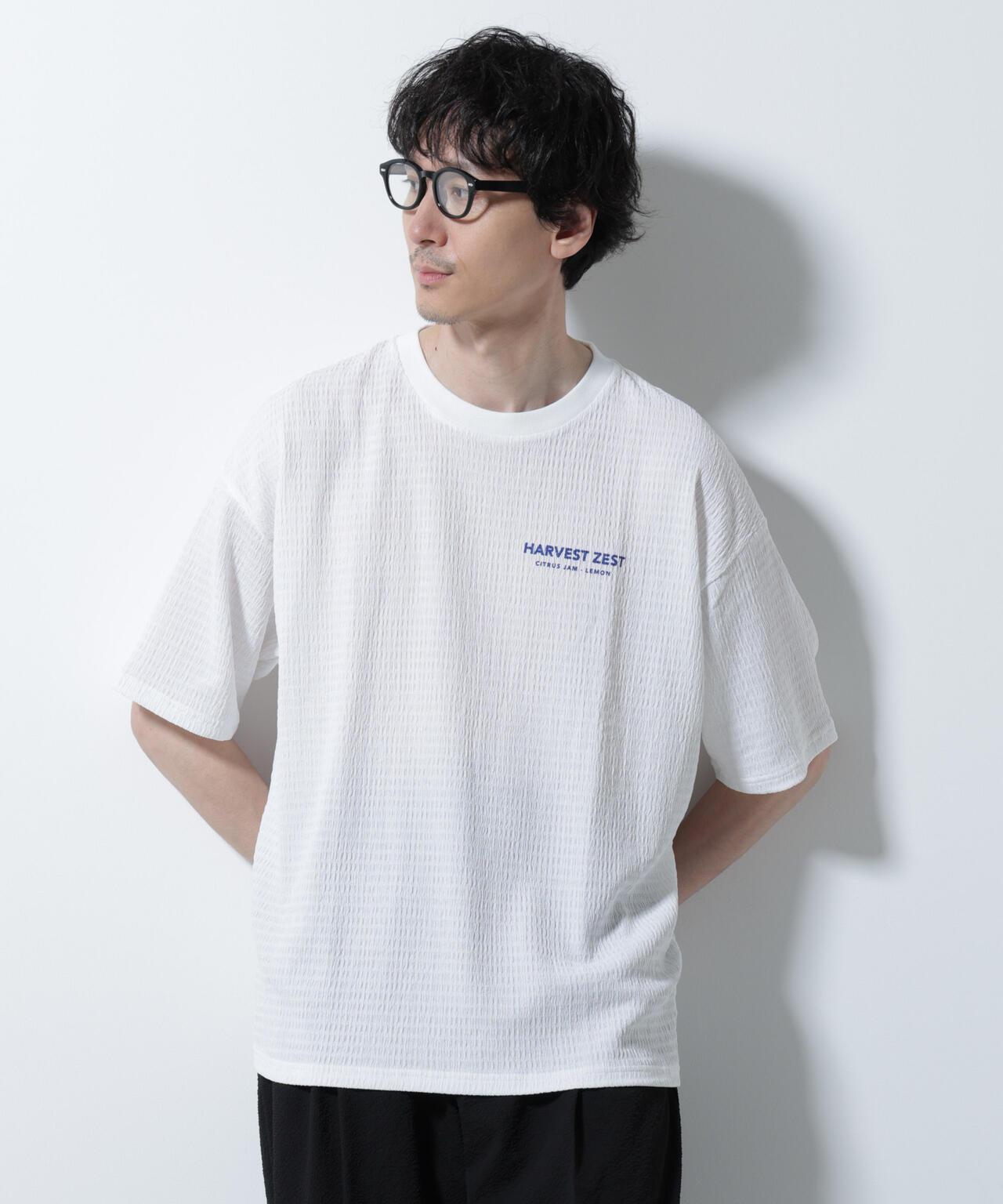 楊柳プリントTシャツ 半袖