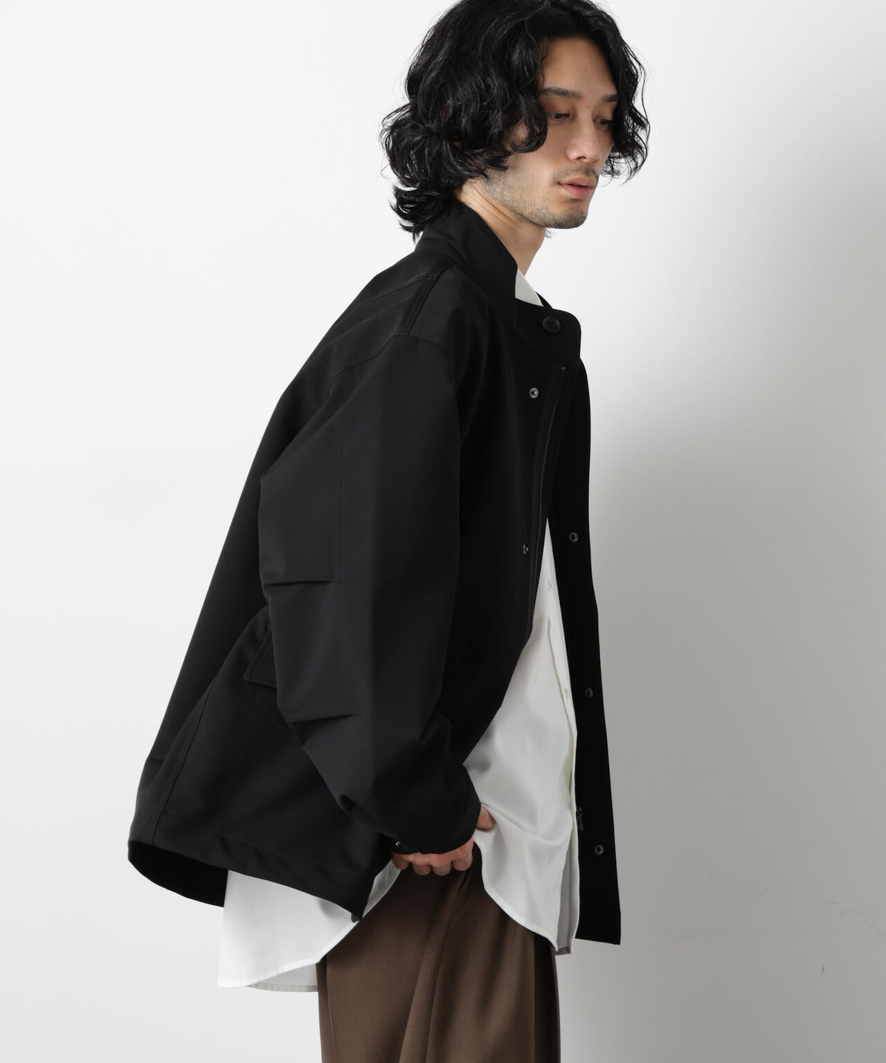 ドレープショートモッズブルゾン