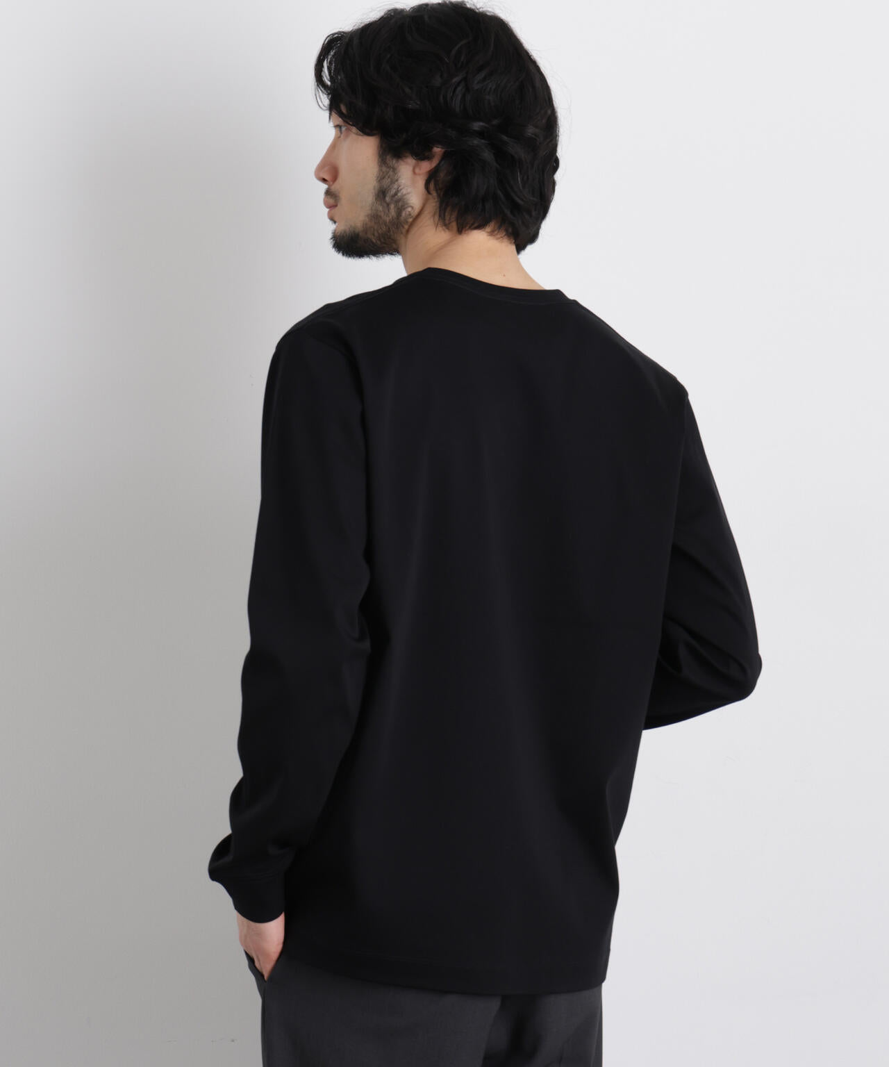 アンチスメルVネックTシャツ 長袖
