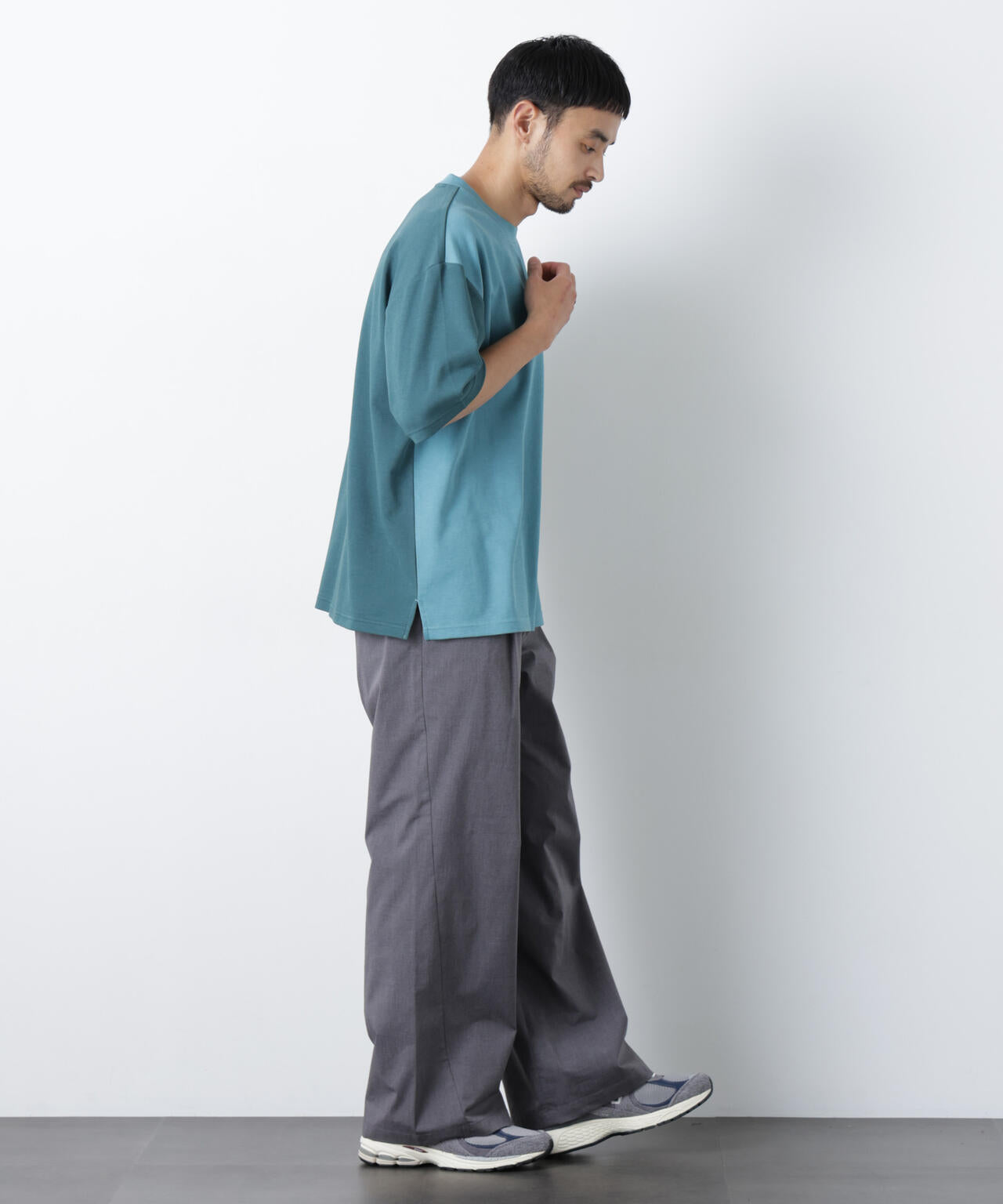 WEB限定/COOLMAX (R) バギーストレートスラックス