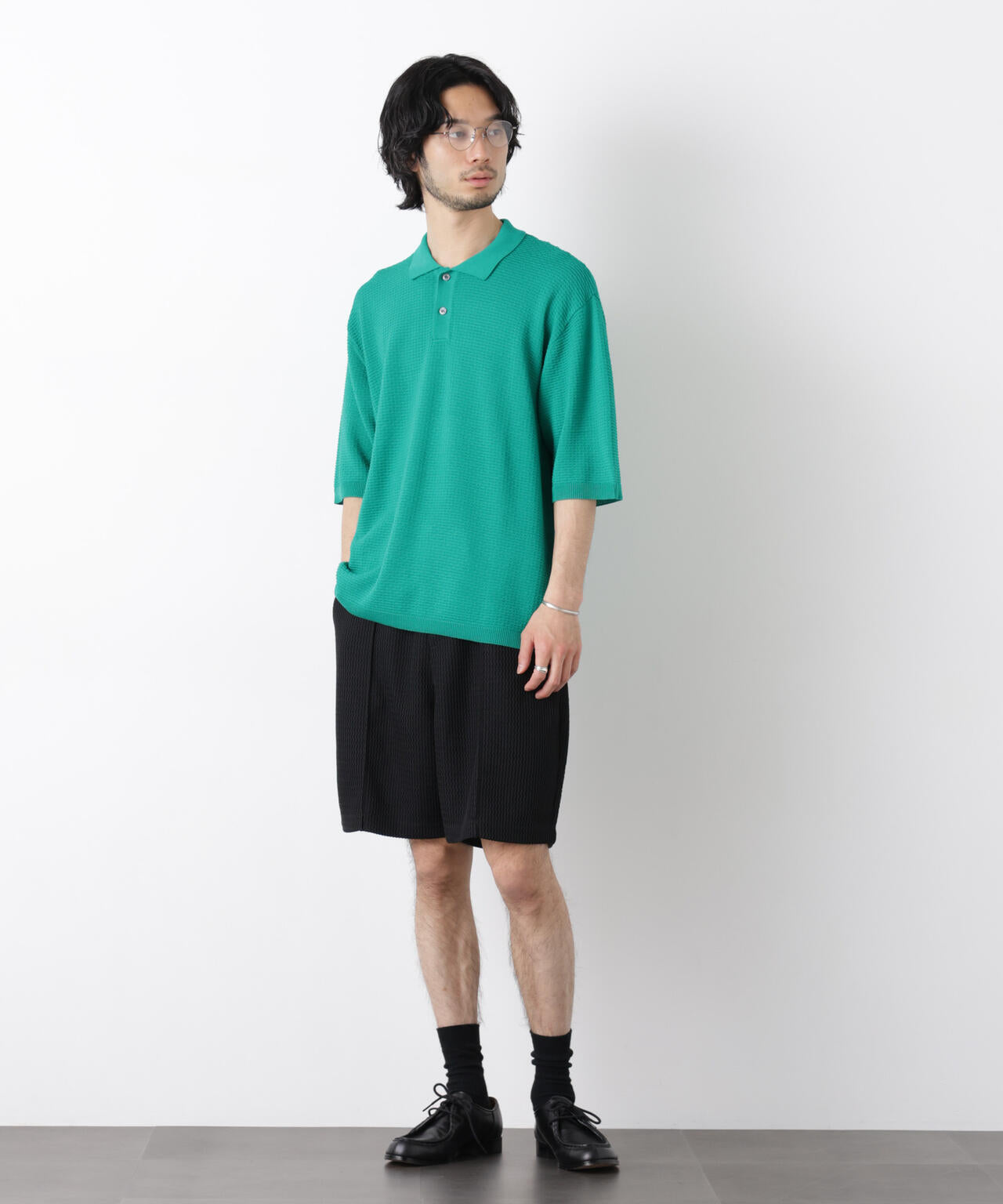 ジャガードニットソーショートパンツ（セットアップ可）
