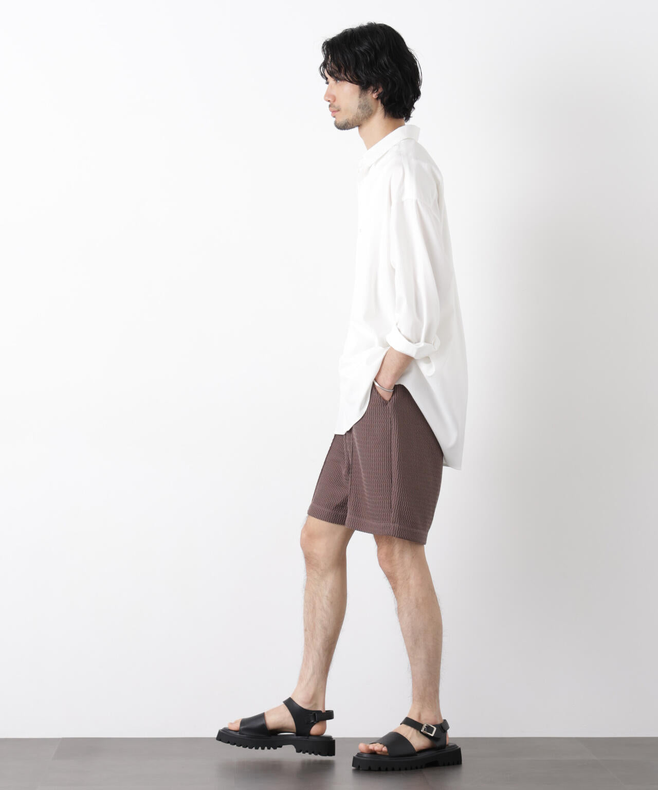 ジャガードニットソーショートパンツ（セットアップ可）