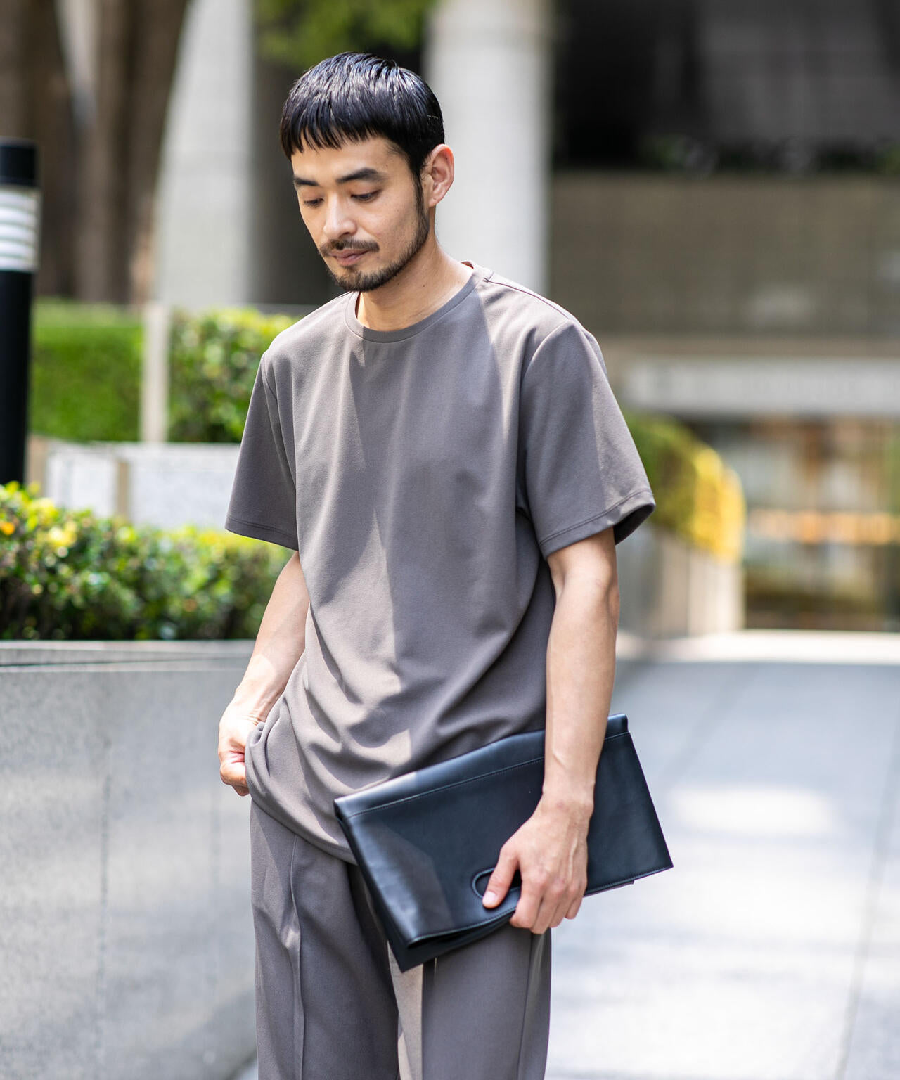 WEB限定/シンセティックレザー2WAYクラッチバッグ