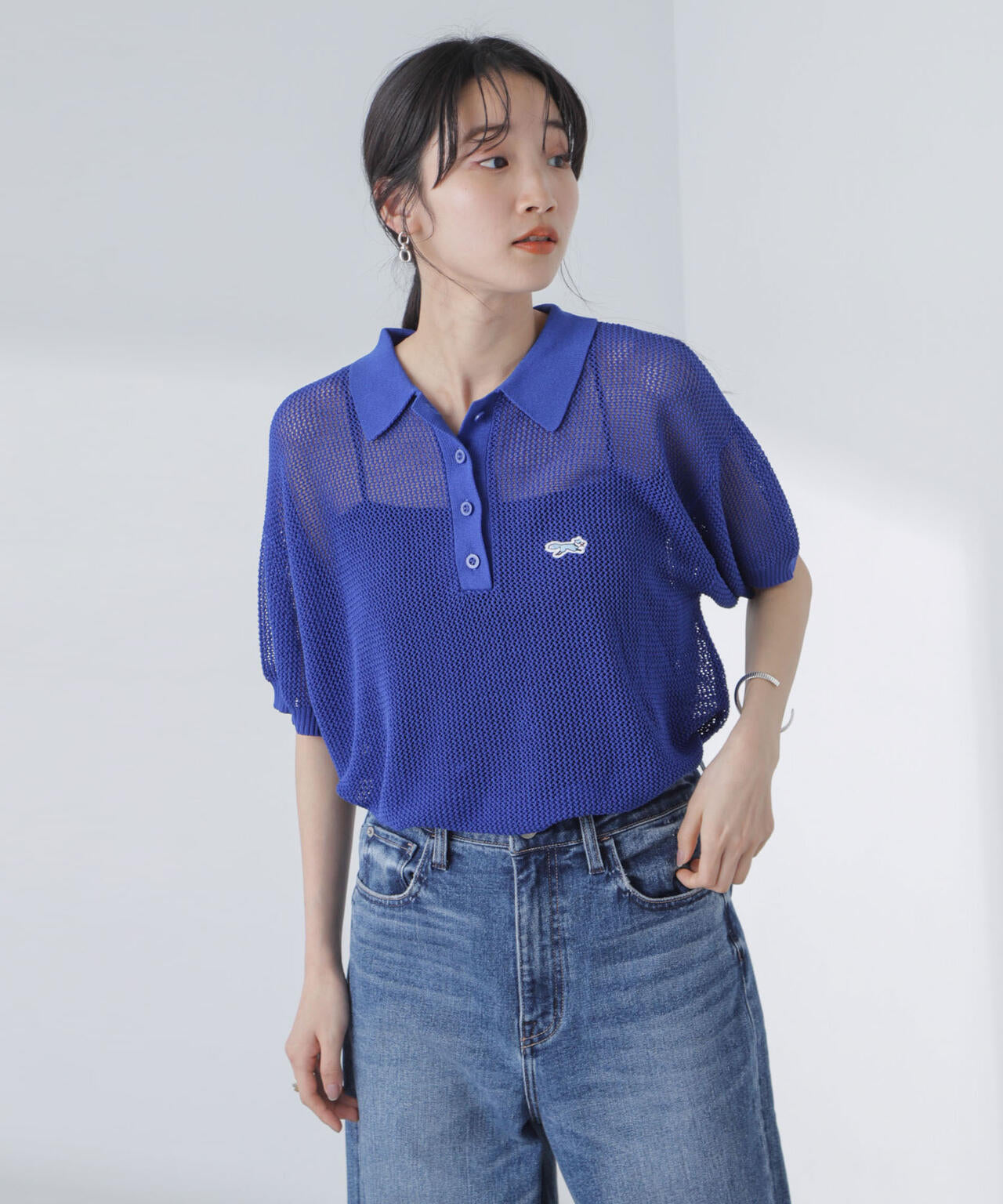 PENNEYS/PENNEYS別注TheFOXメッシュポロニット