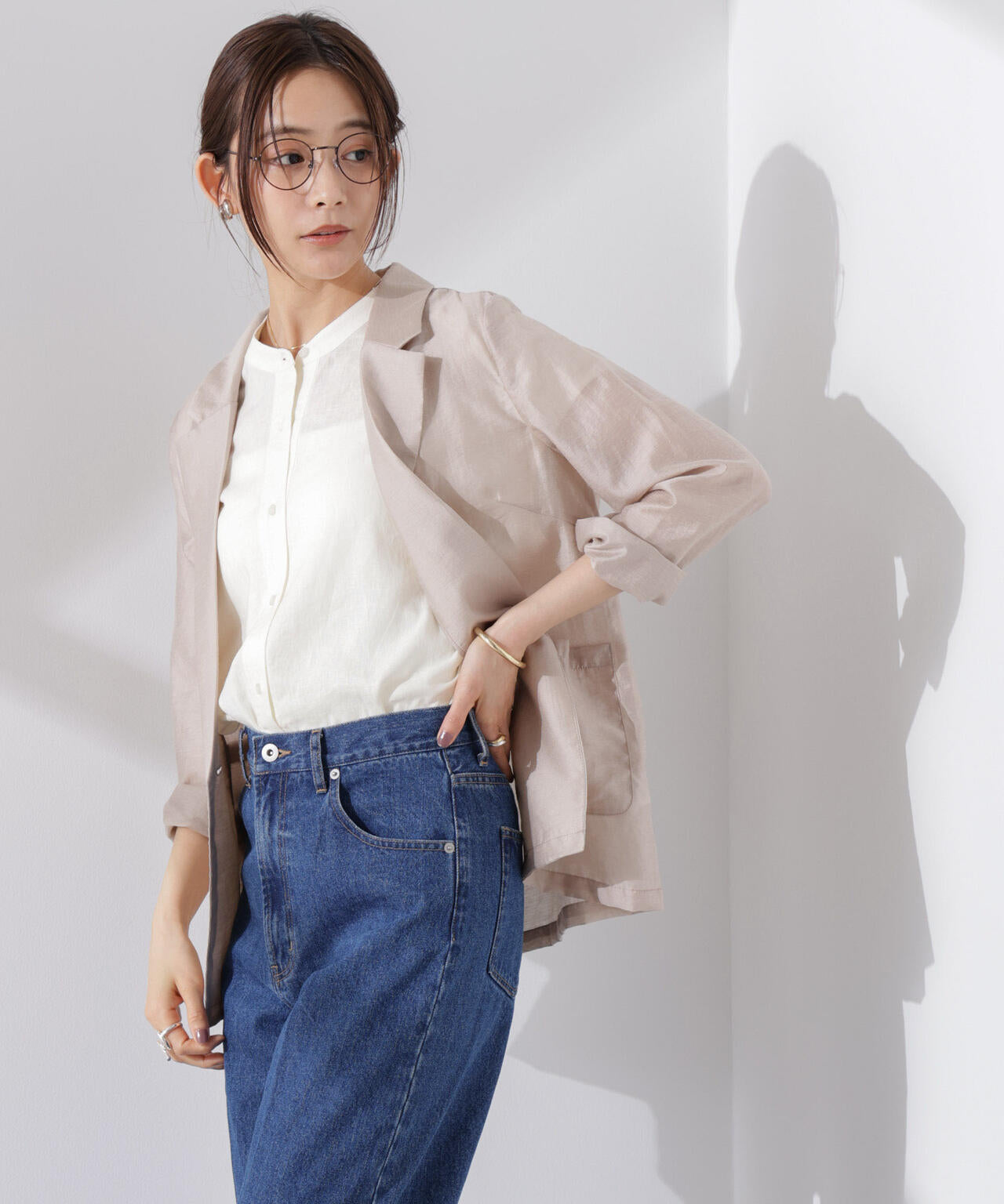 Anti Smell Linen フレンチスリーブシャツ