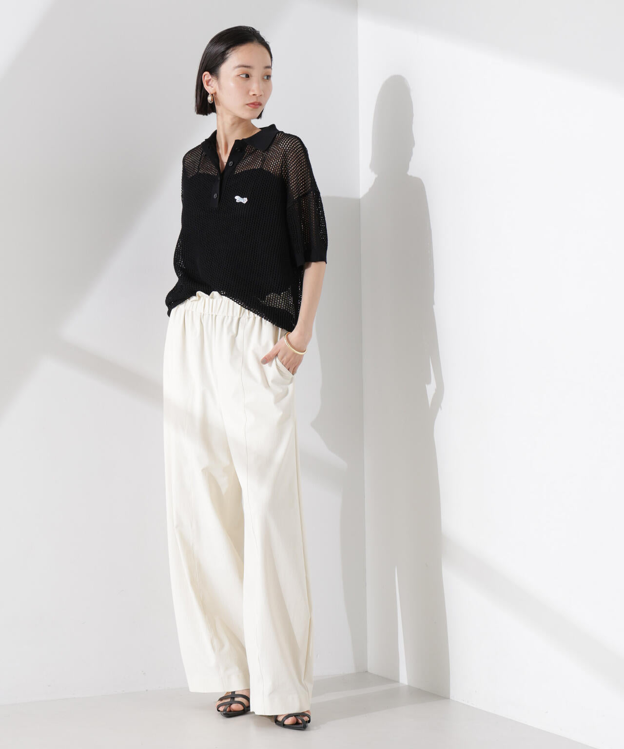 PENNEYS別注TheFOXメッシュポロニット