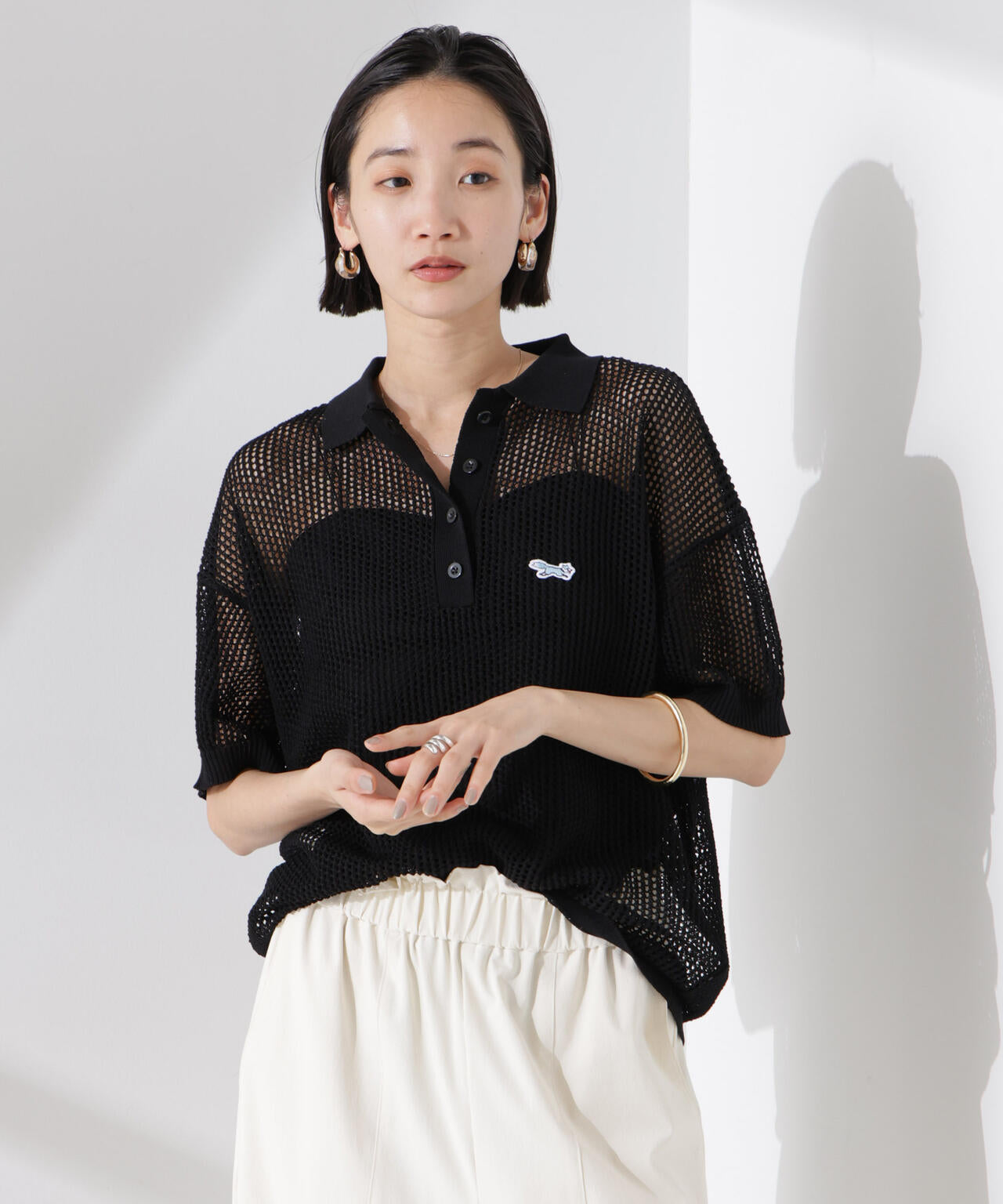 PENNEYS別注TheFOXメッシュポロニット