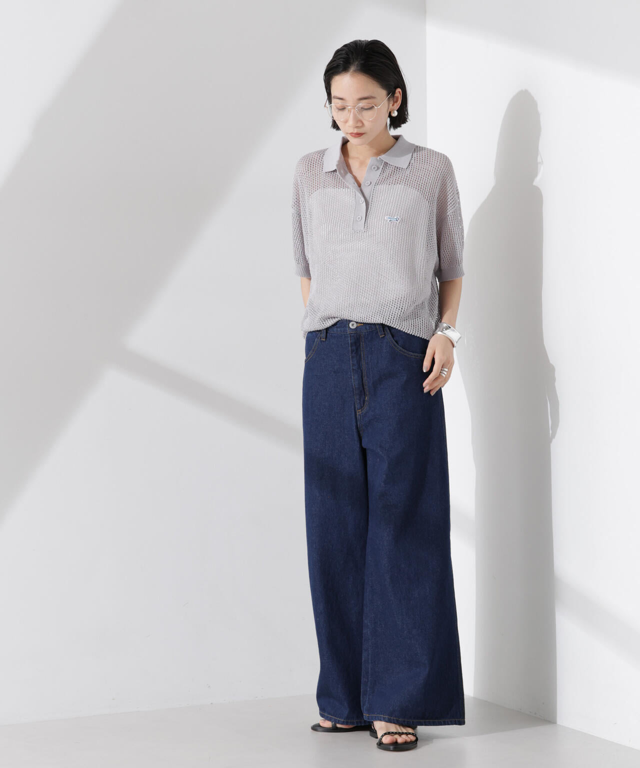 PENNEYS別注TheFOXメッシュポロニット