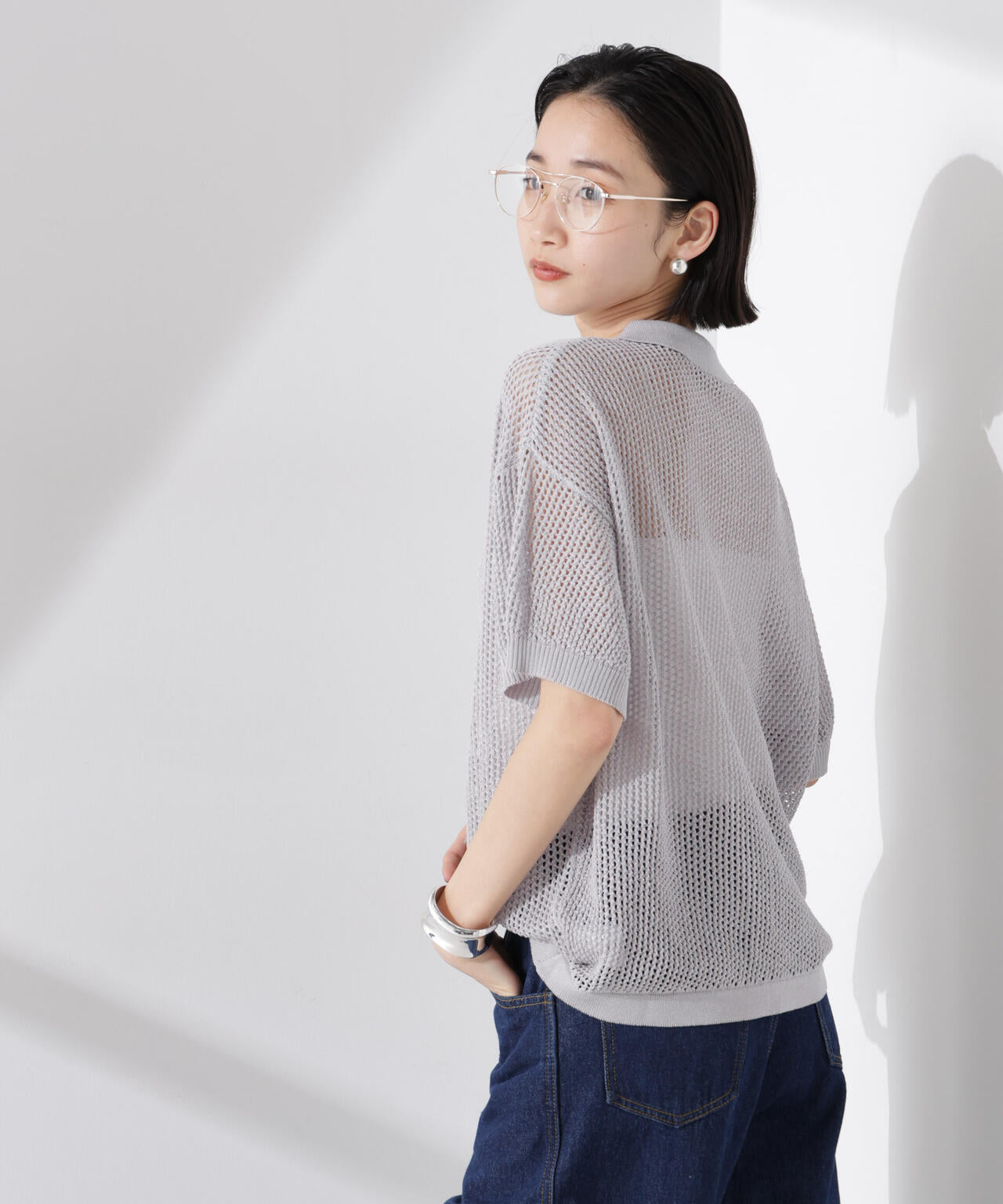 PENNEYS別注TheFOXメッシュポロニット