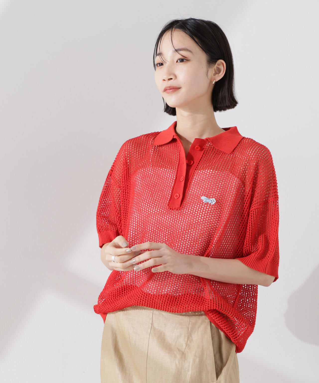PENNEYS別注TheFOXメッシュポロニット