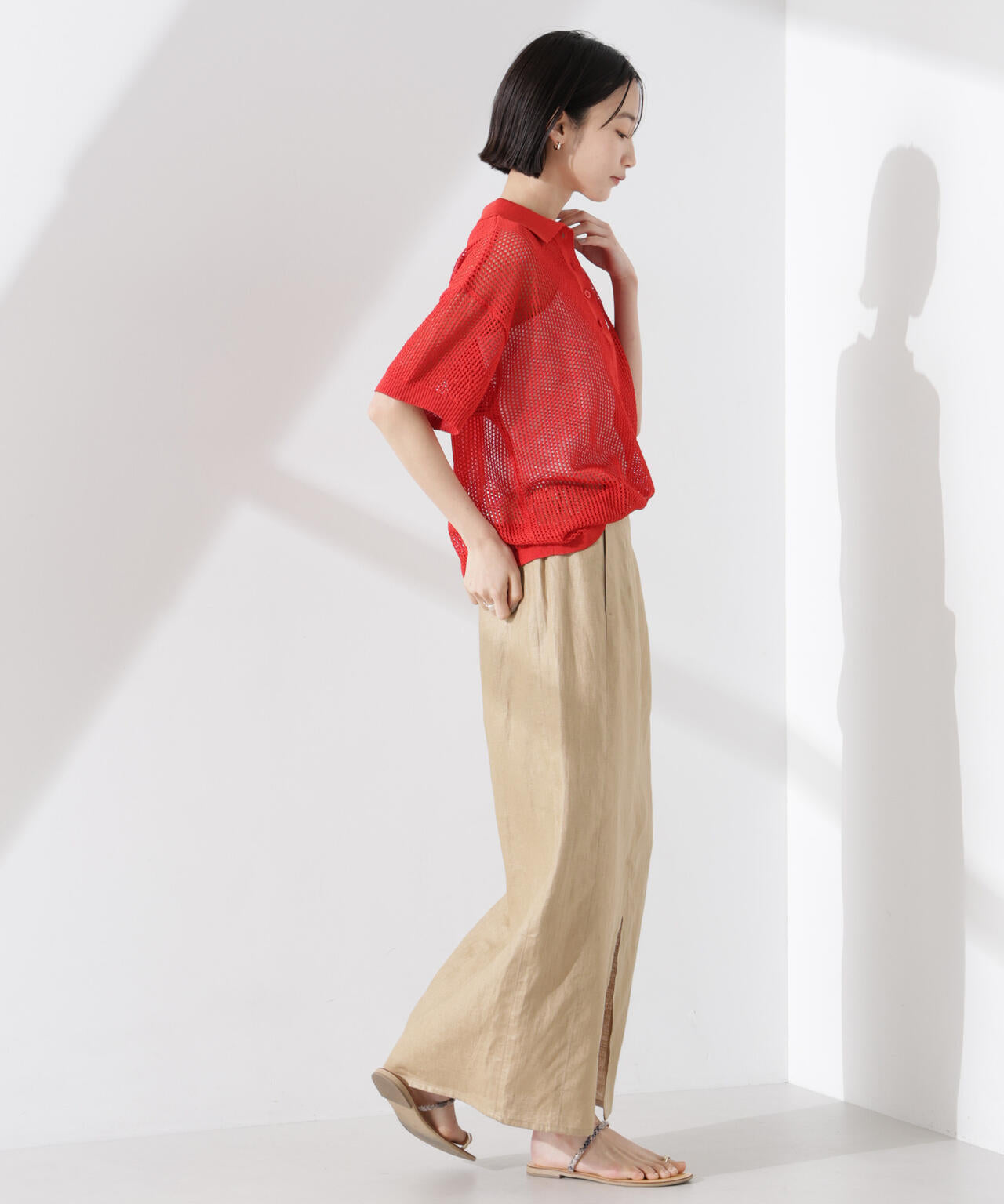 PENNEYS別注TheFOXメッシュポロニット