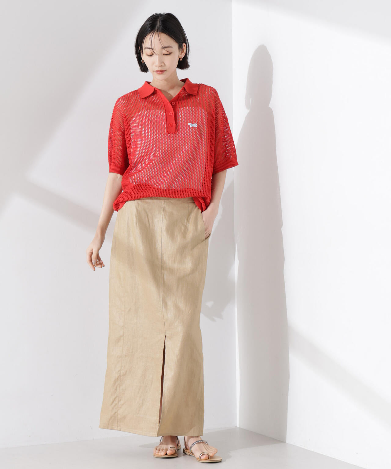 PENNEYS別注TheFOXメッシュポロニット