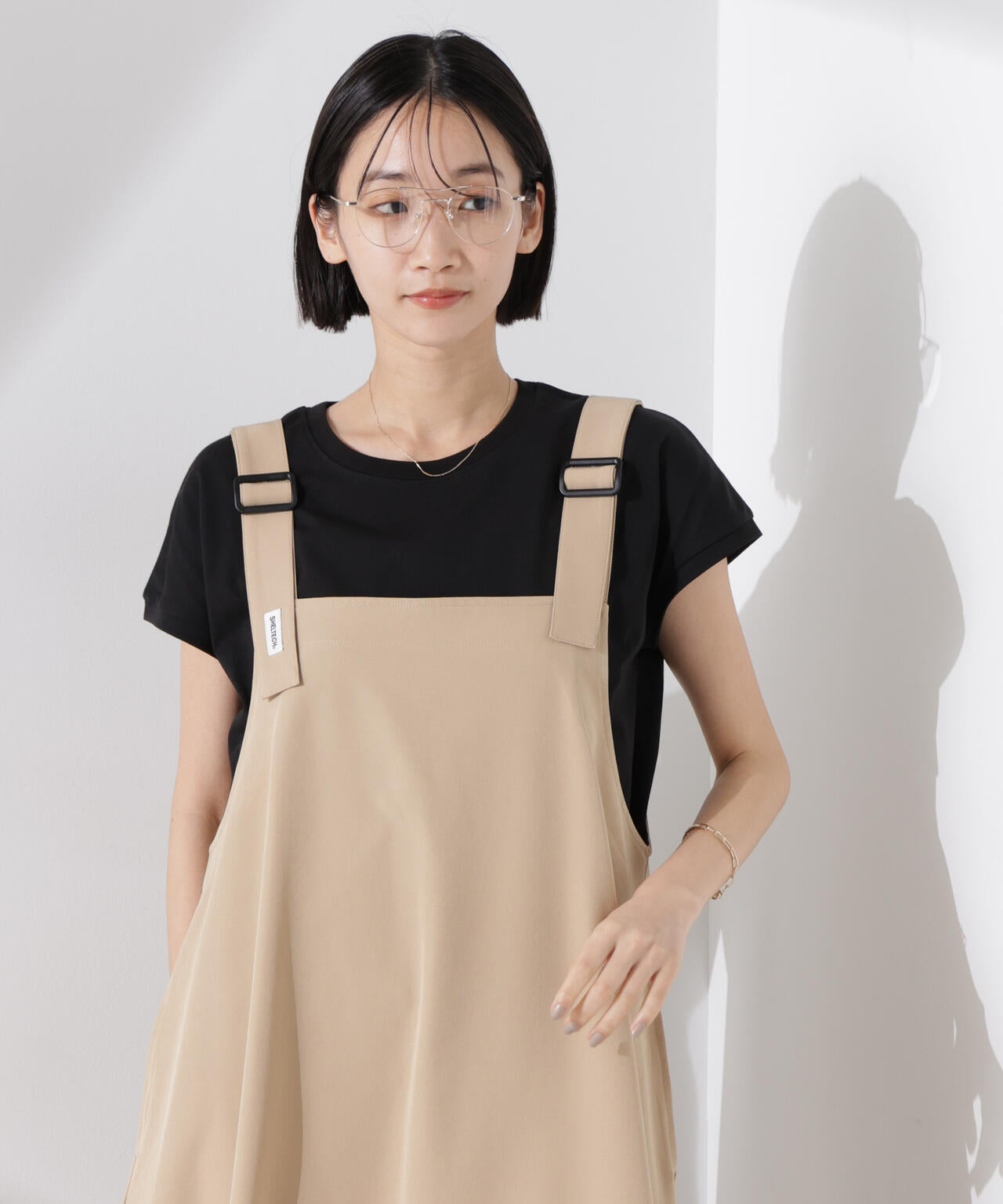 汗染み防止加工接触冷感フレンチスリーブTシャツ