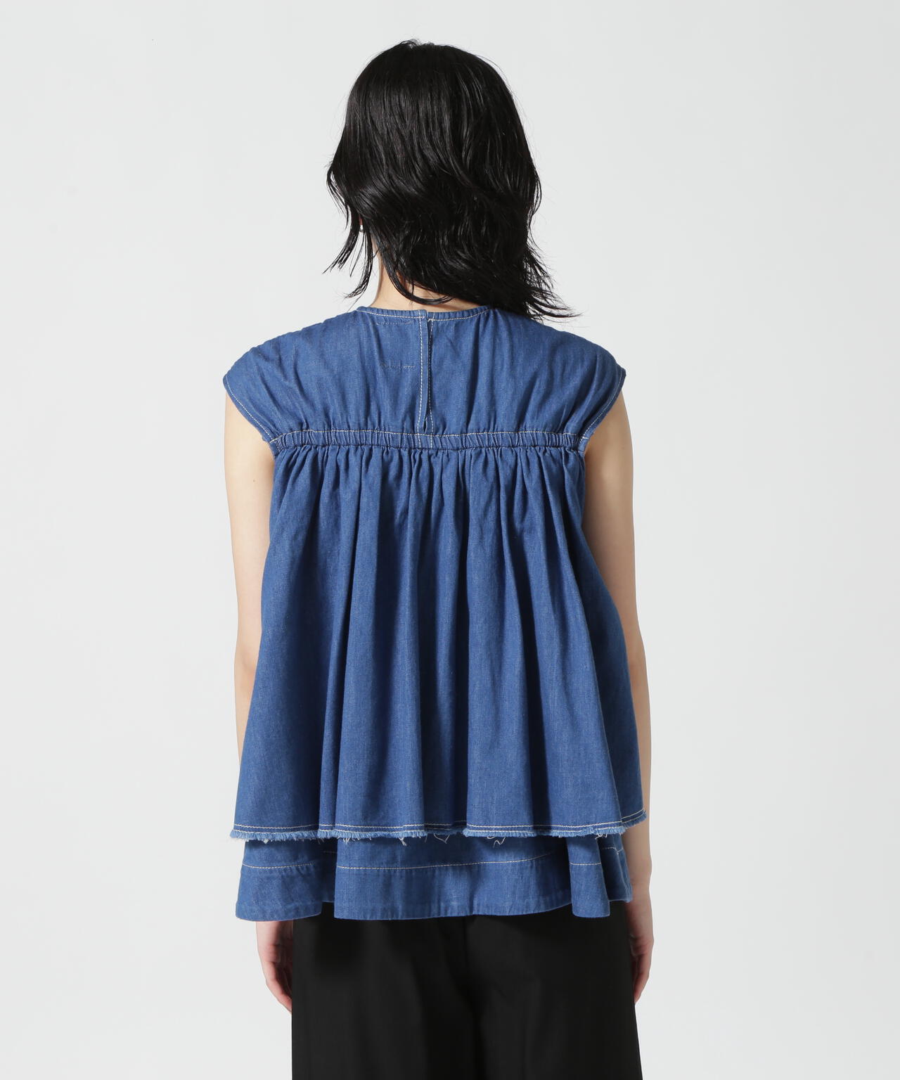 RHODOLIRION/ロドリリオン　FRILL TOPS DENIM