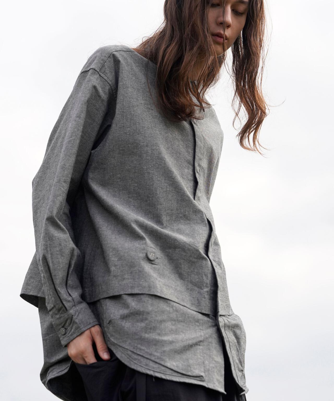 CMF OUTDOOR GARMENT/シーエムエフ アウトドアガーメント　別注newspaper shirt
