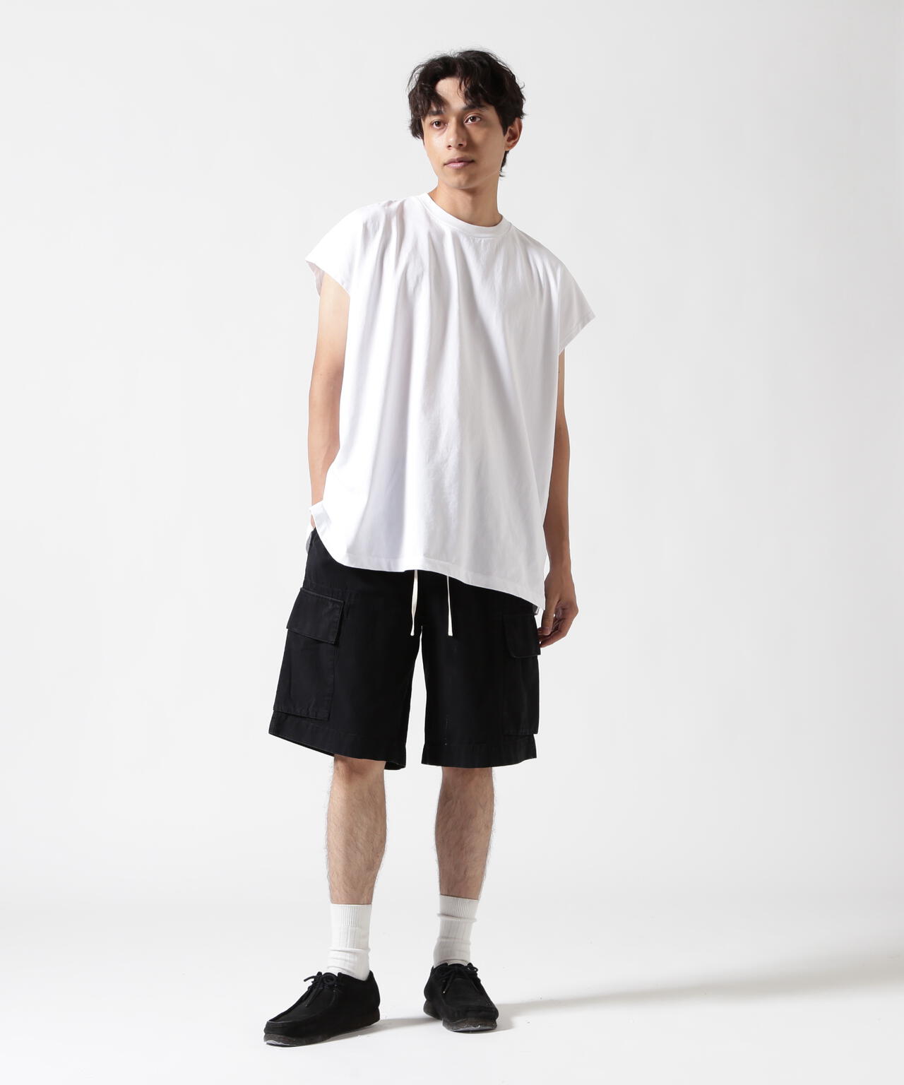 B omnivore/ビーオムニボー　RIP STOP CARGO SHORTS リップストップカーゴショーツ
