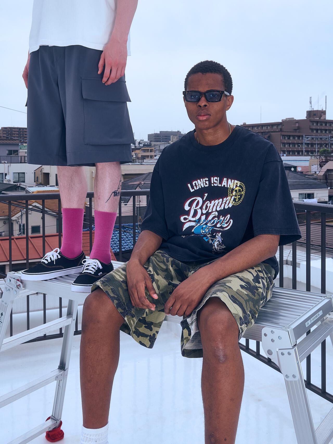 B omnivore/ビーオムニボー　RIP STOP CARGO SHORTS リップストップカーゴショーツ