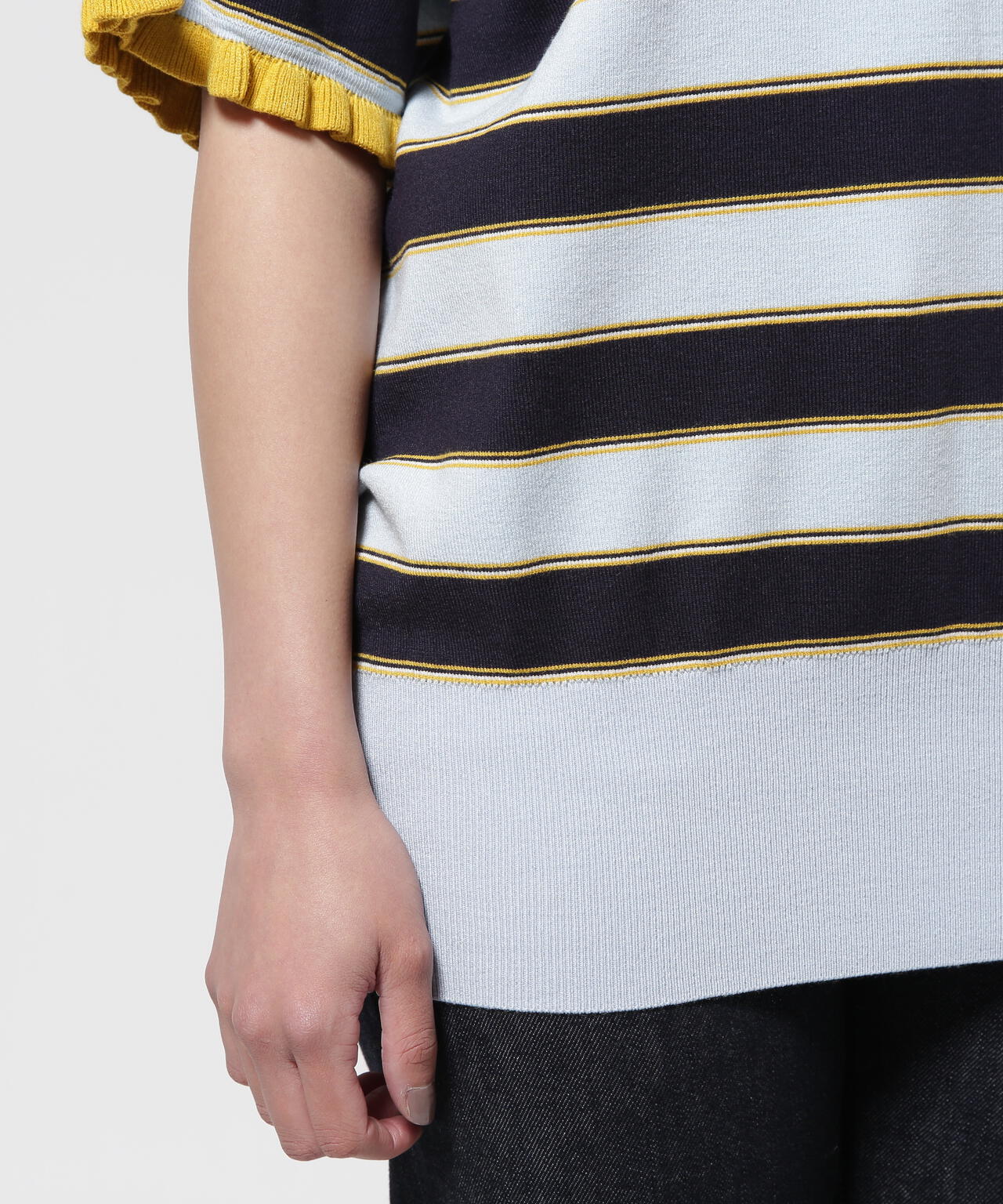 RHODOLIRION/ロドリリオン　Frill Polo Sweater フリルポロセーター