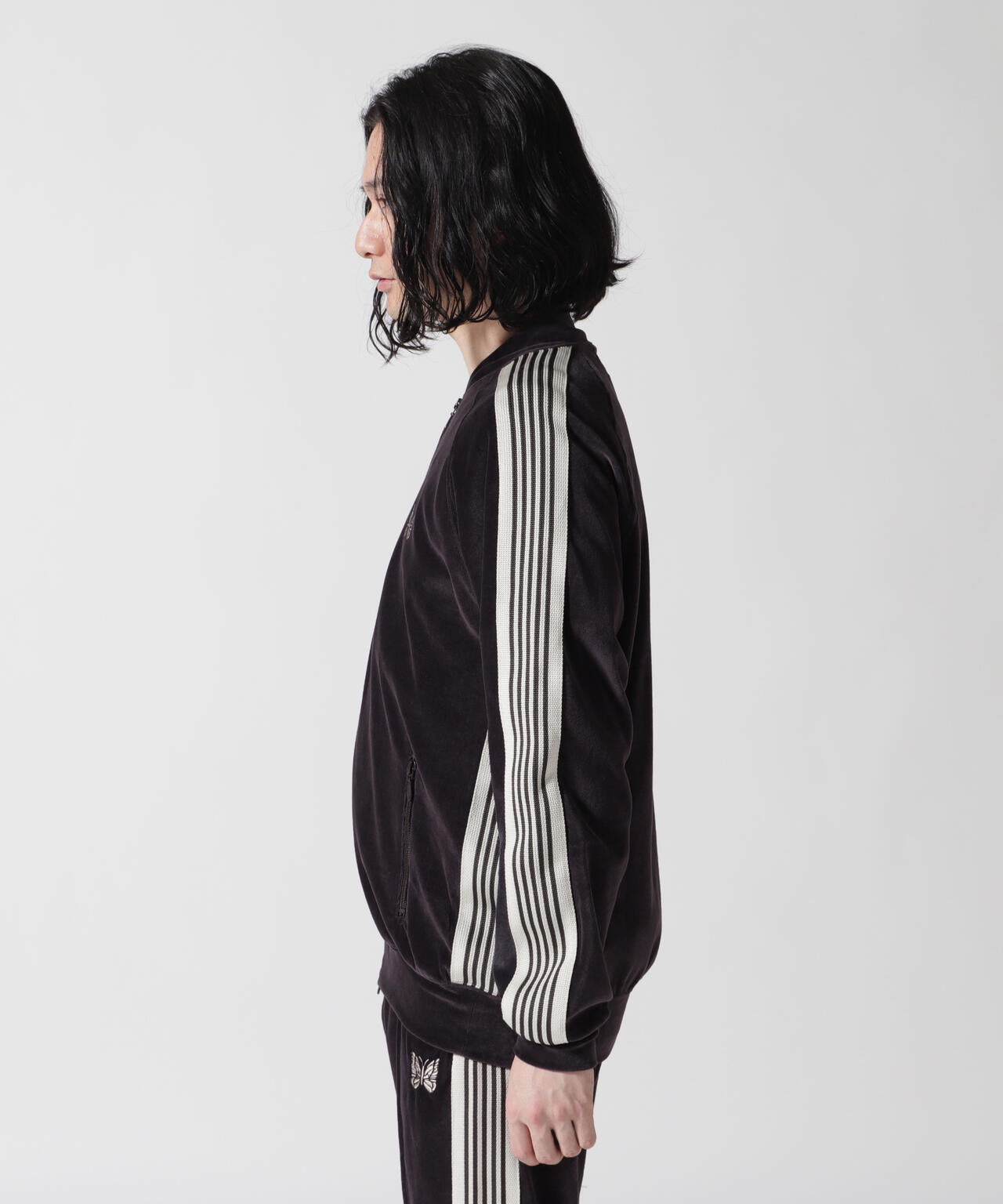 Needles/ニードルズ  Rib Collar Track Jacket - C/PE Velour