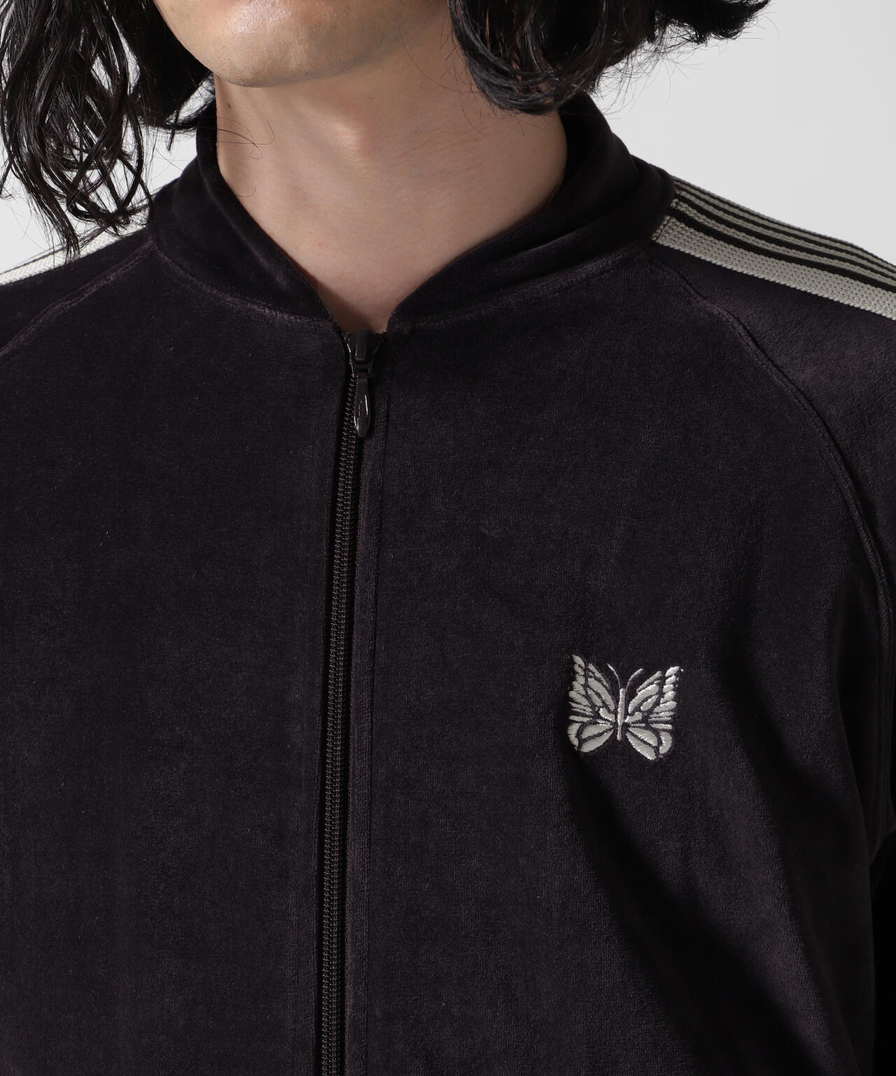 Needles/ニードルズ  Rib Collar Track Jacket - C/PE Velour