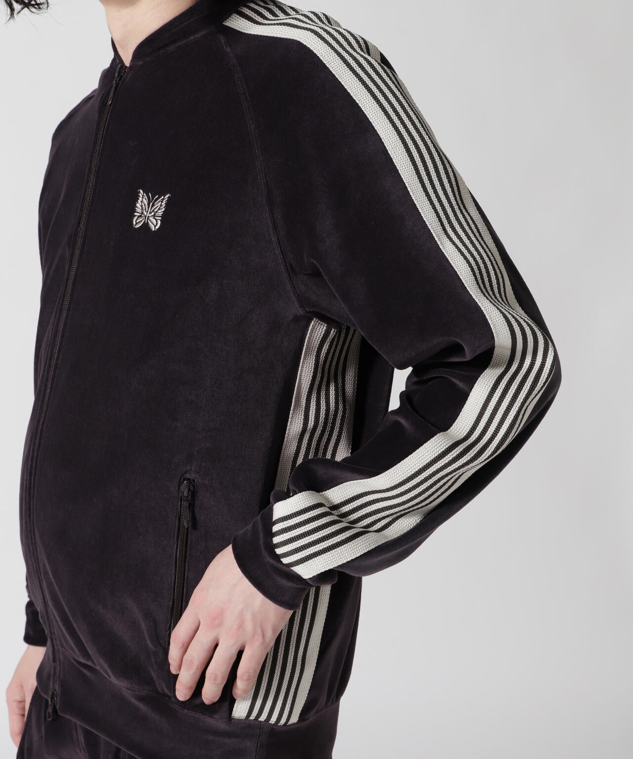Needles/ニードルズ  Rib Collar Track Jacket - C/PE Velour