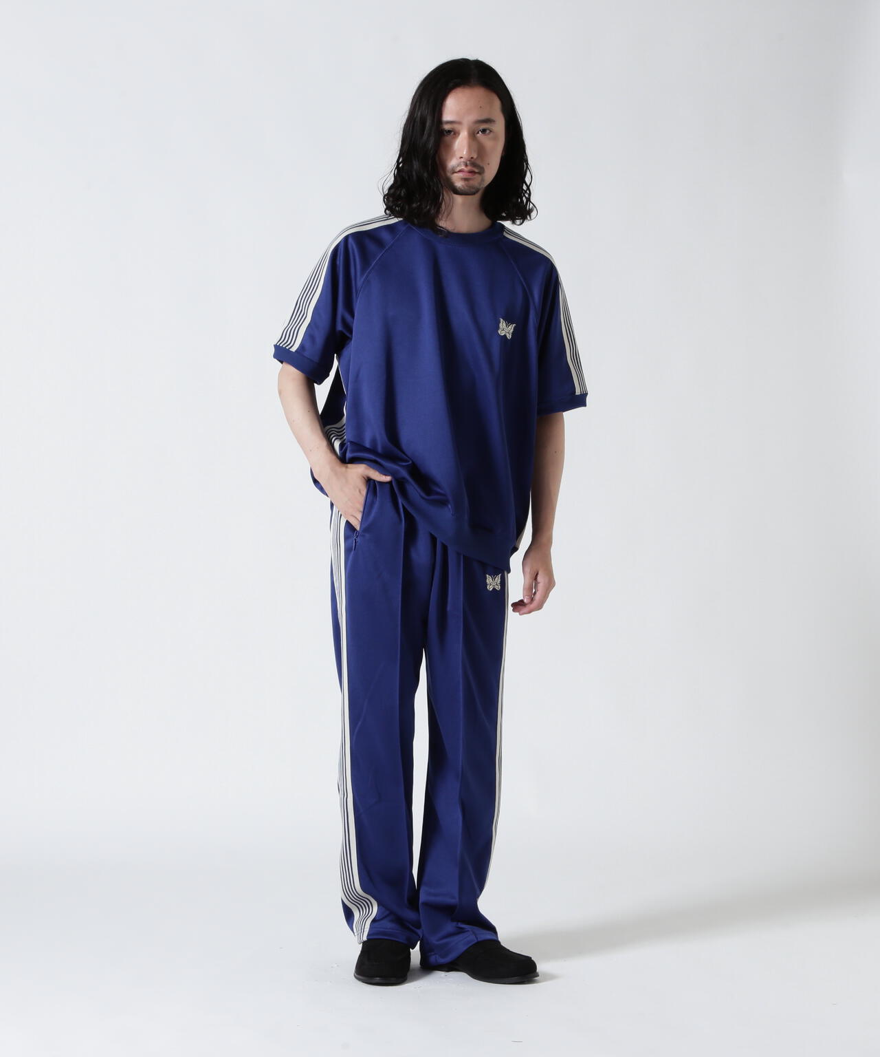 Needles/ニードルズ  別注Track S/S Crew Neck Shirt-Poly Smooth