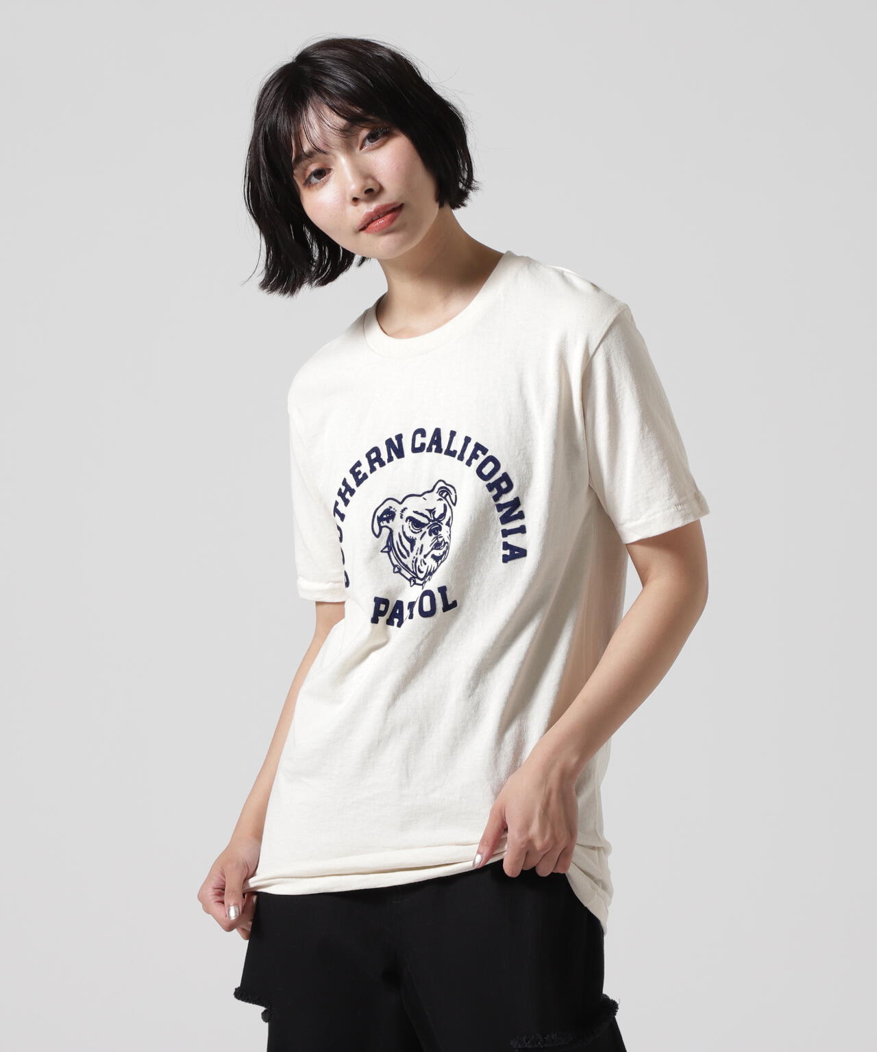 MIXTA/ミクスタ　CREW NECK SO CAL DOG　Ｔシャツ