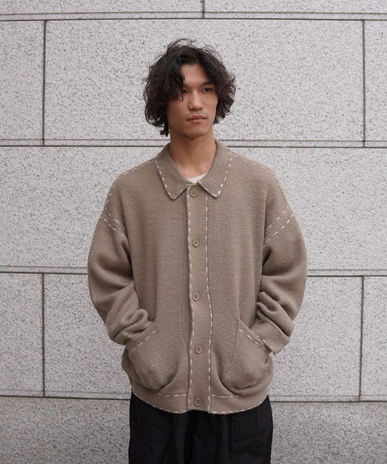 B omnivore/ビーオムニボー　起毛KNIT HAND JACKET
