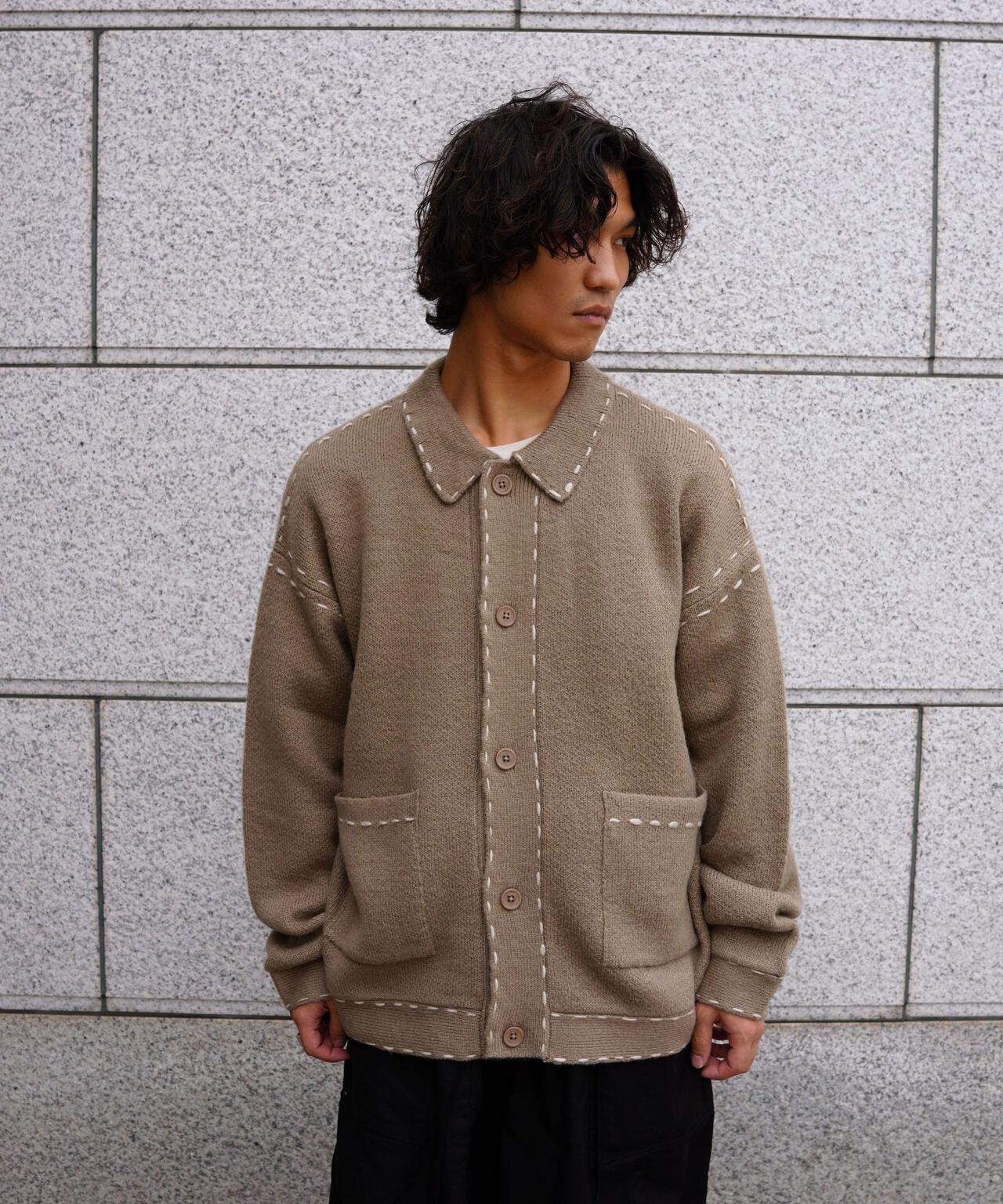 B omnivore/ビーオムニボー　起毛KNIT HAND JACKET