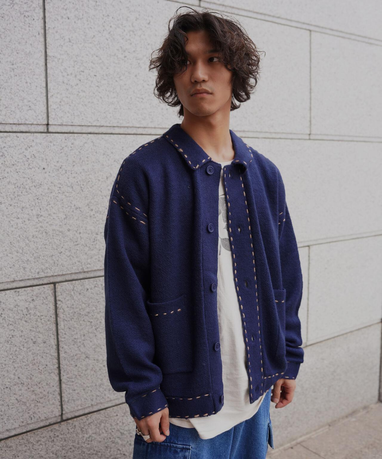 B omnivore/ビーオムニボー　起毛KNIT HAND JACKET