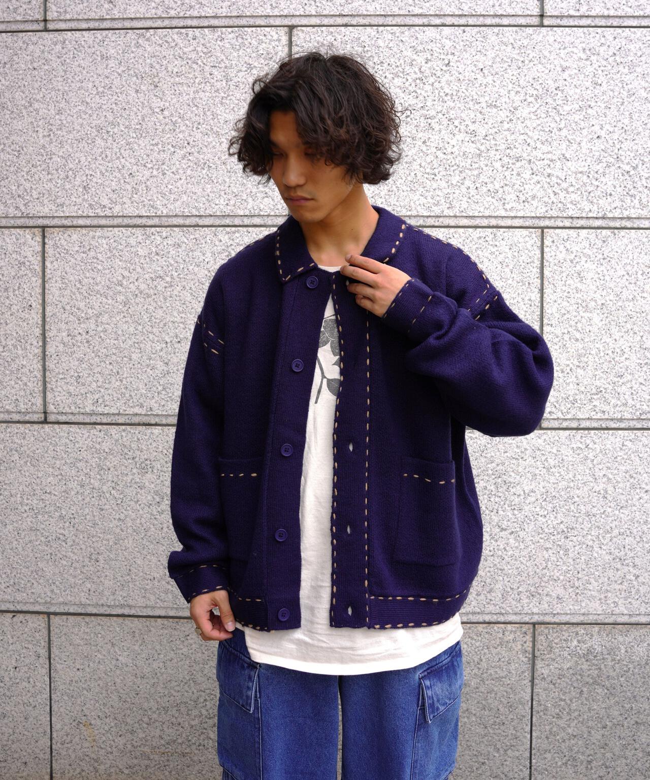 B omnivore/ビーオムニボー　起毛KNIT HAND JACKET