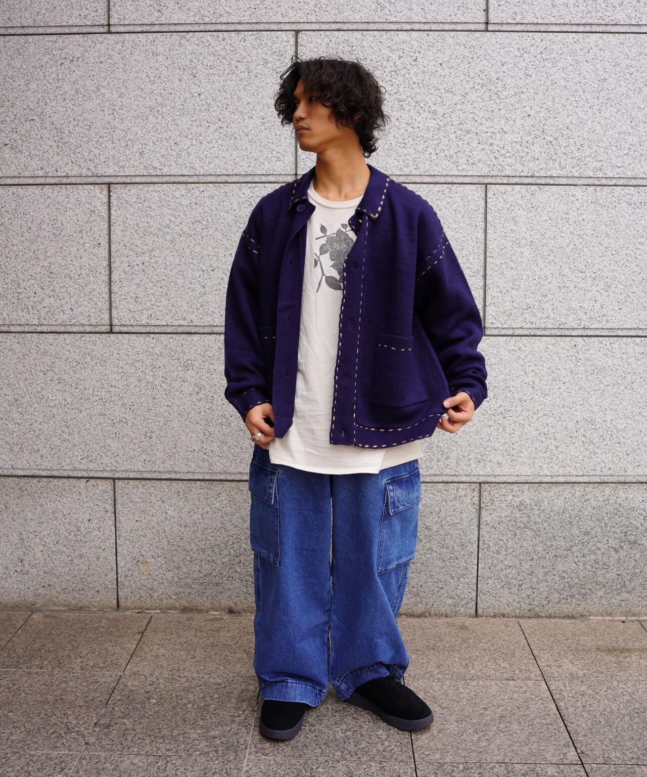 B omnivore/ビーオムニボー　起毛KNIT HAND JACKET