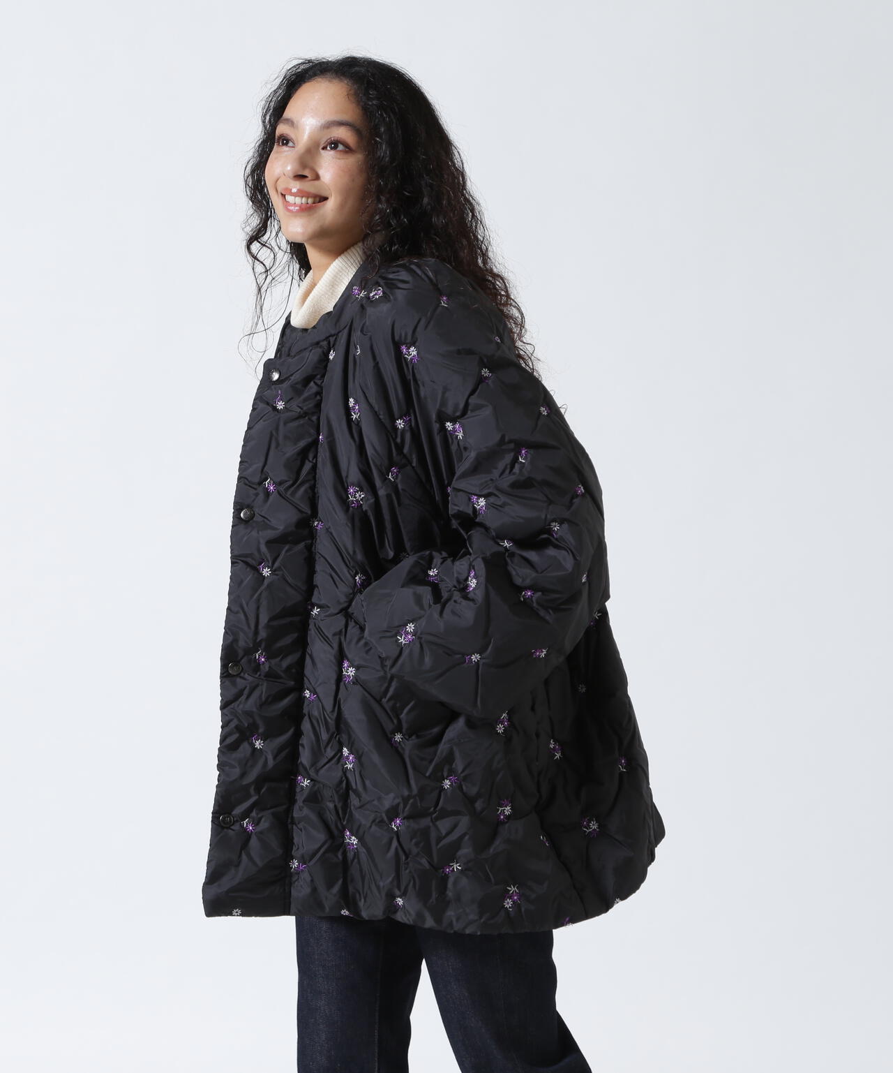 RHODOLIRION/ロドリリオン  Padded Coat - Original Floral Emb. RV1025B