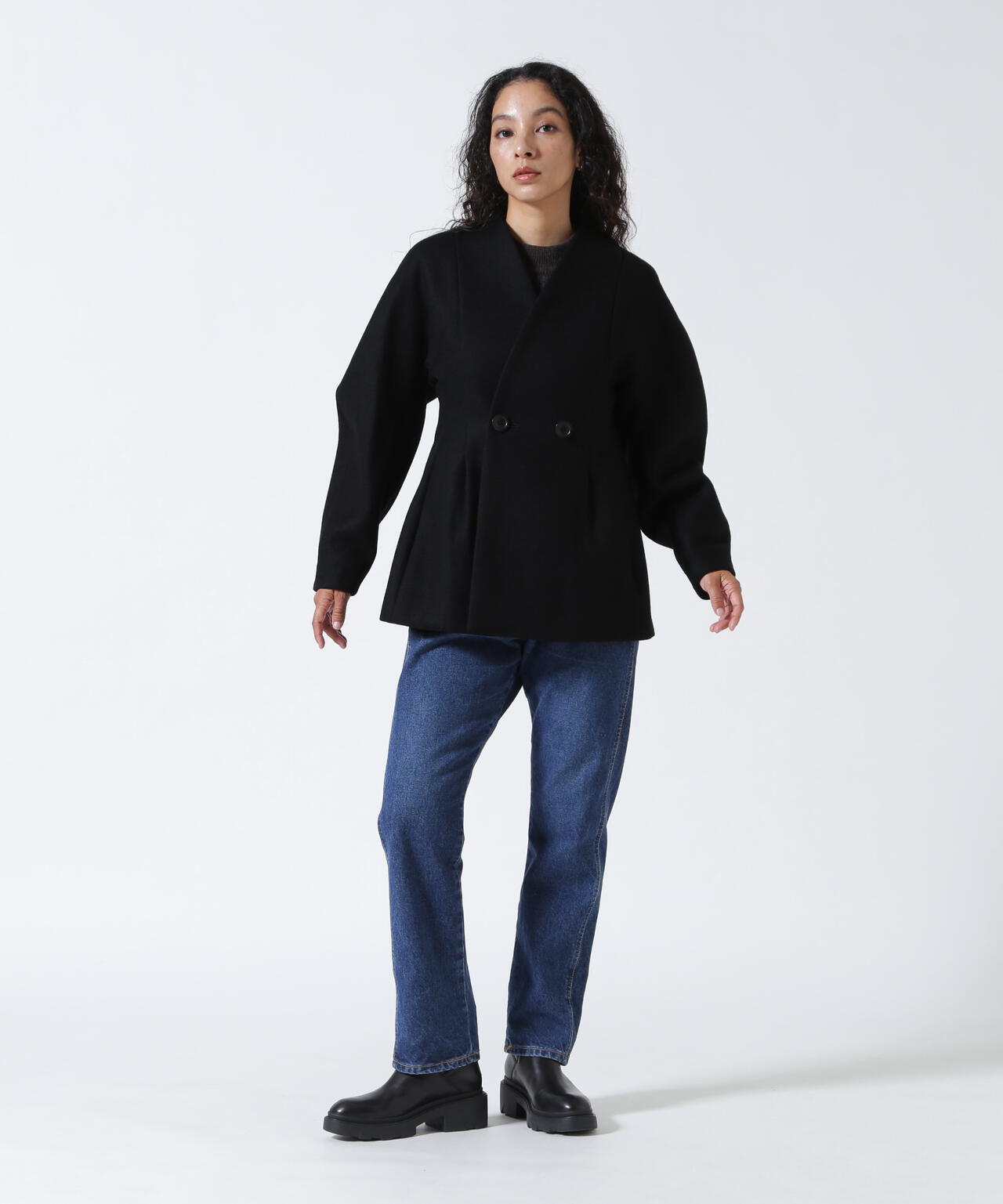 RHODOLIRION/ロドリリオン　Hourglass Jacket  - Melton Cloth アワーグラスジャケット